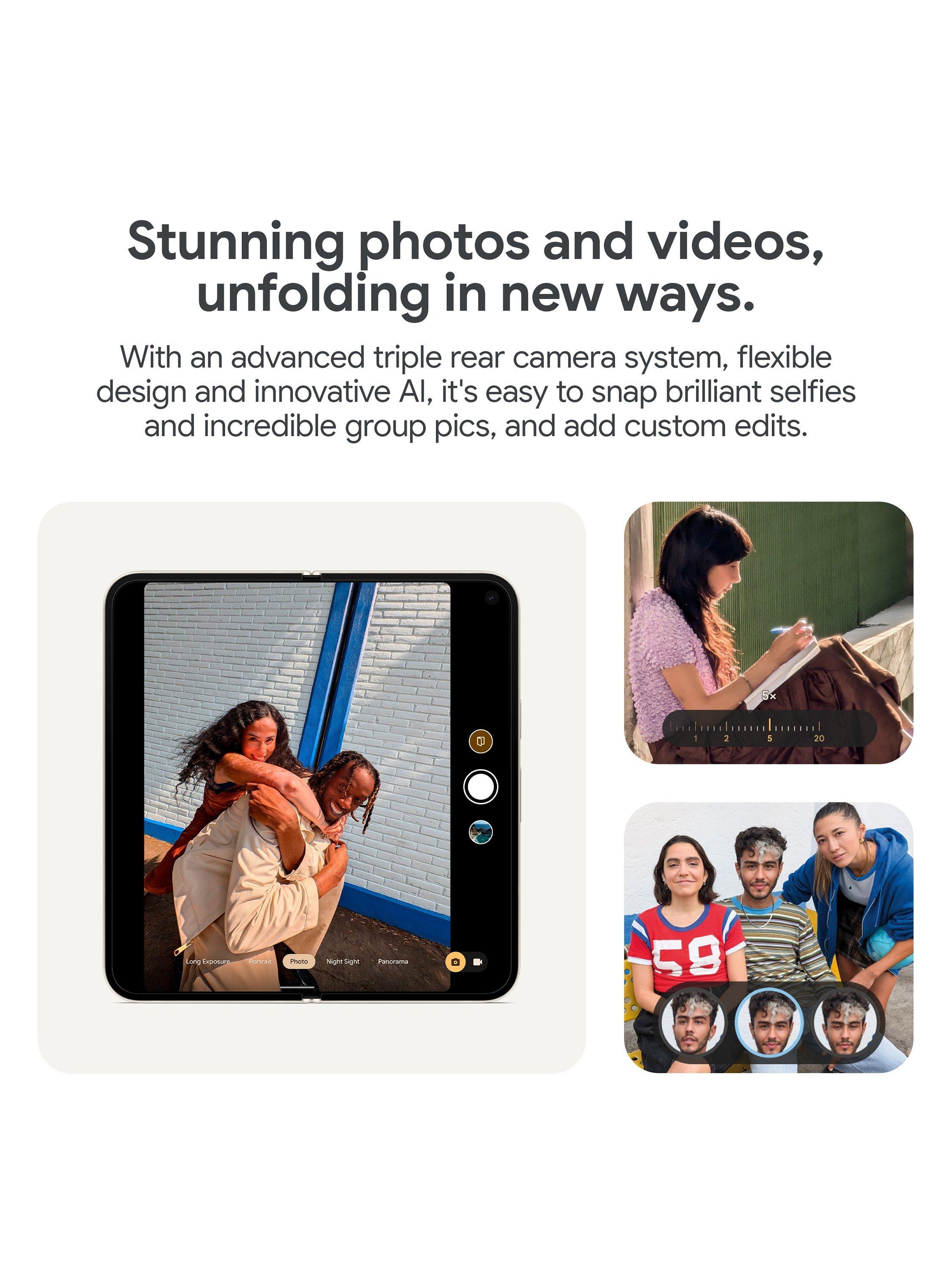 Pixel 9 Pro Fold Foldable Smartphone, Android, 6.29”, 5G, SIM Free, 512GB, Obsidian