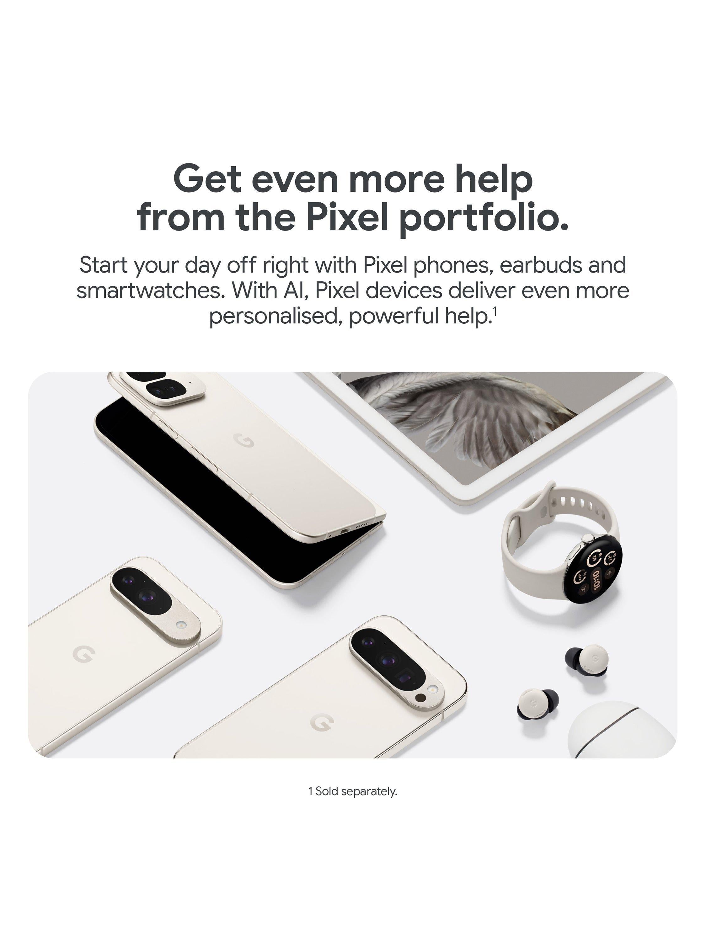 Pixel 9 Pro Fold Foldable Smartphone, Android, 6.29”, 5G, SIM Free, 512GB, Obsidian