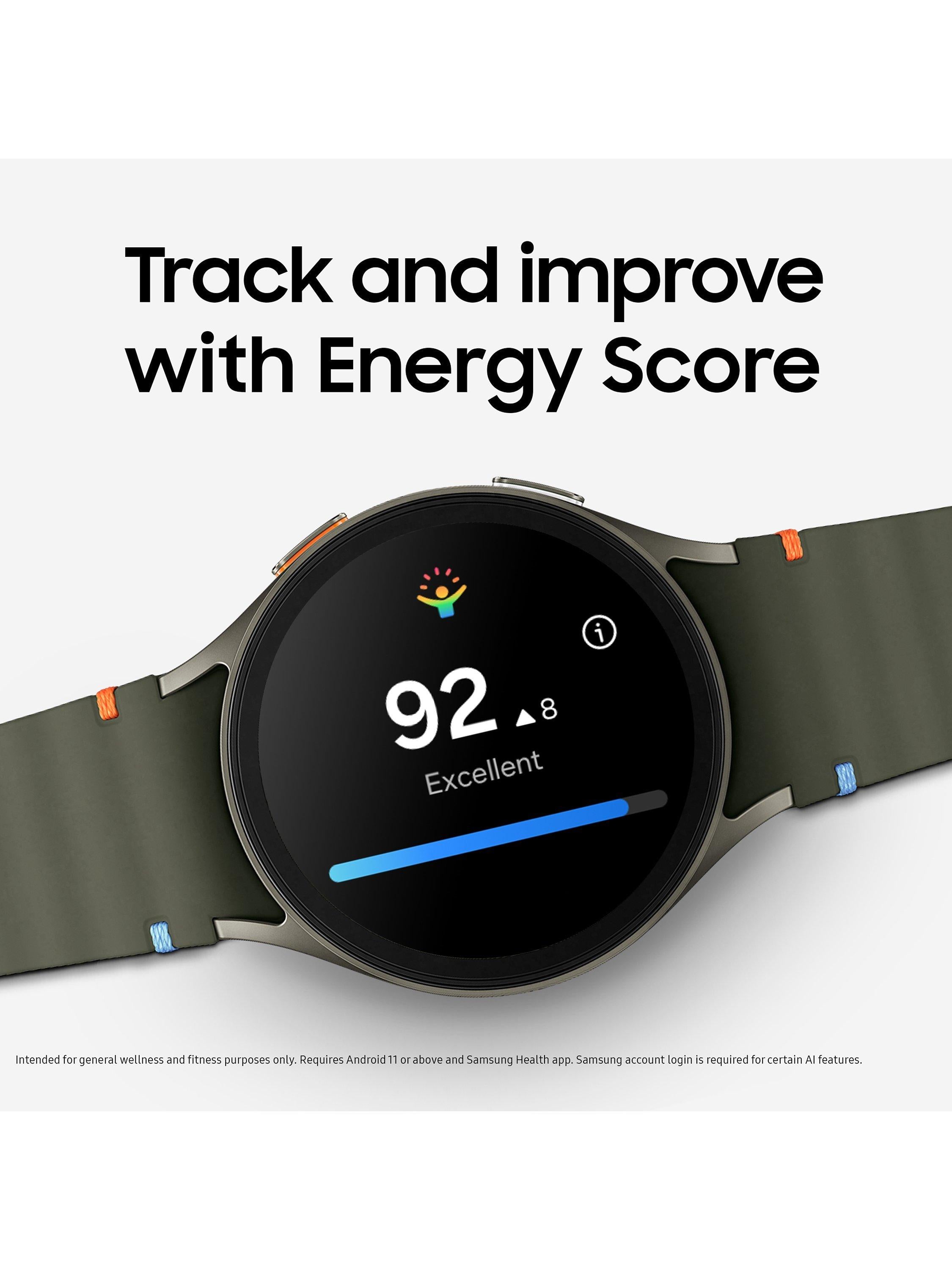 Galaxy Watch7, Bluetooth, 40mm, Galaxy AI, Aluminium with Silicone Strap