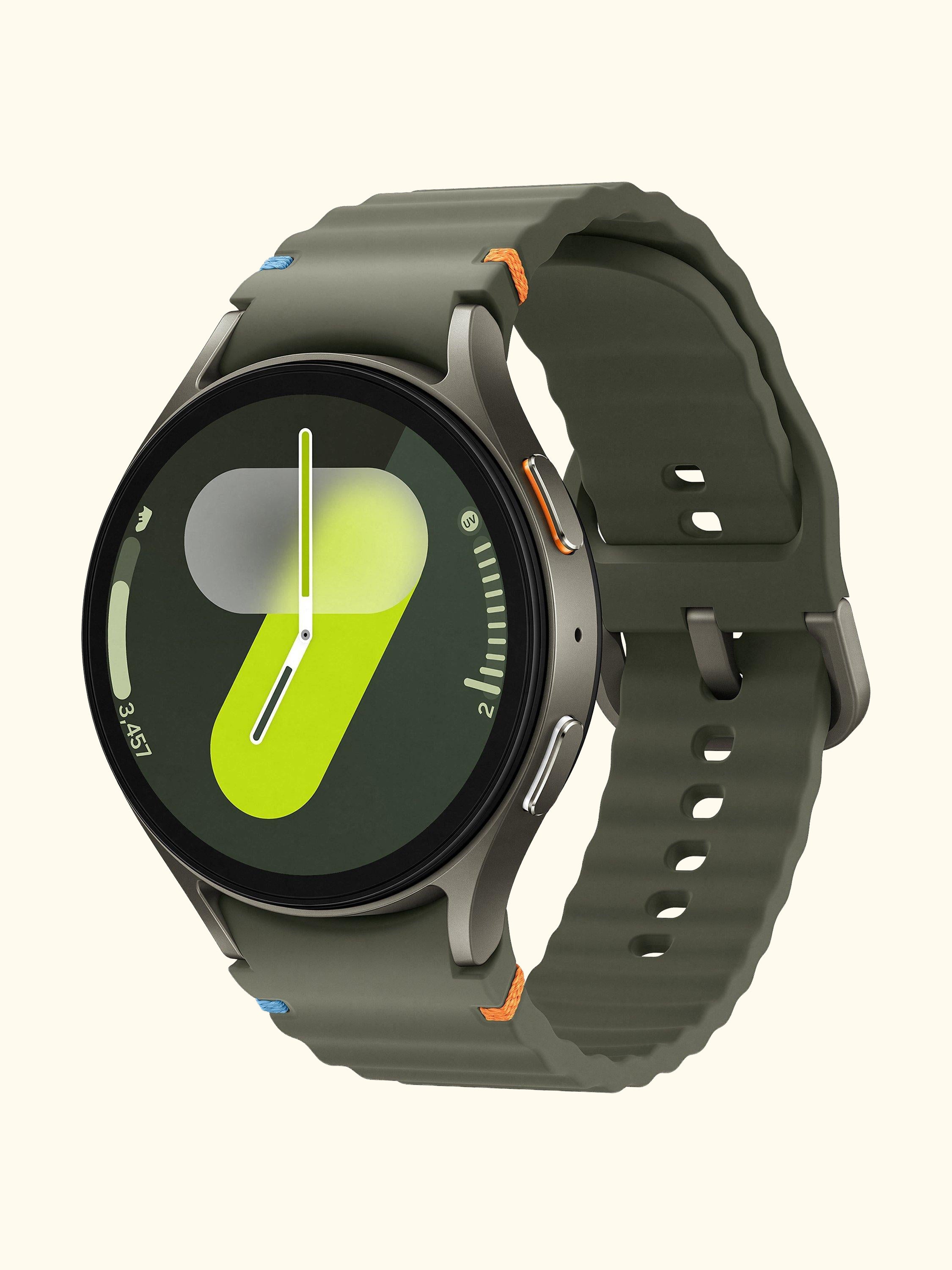 Galaxy Watch7, Bluetooth, 44mm, Galaxy AI, Aluminium with Silicone Strap, Green