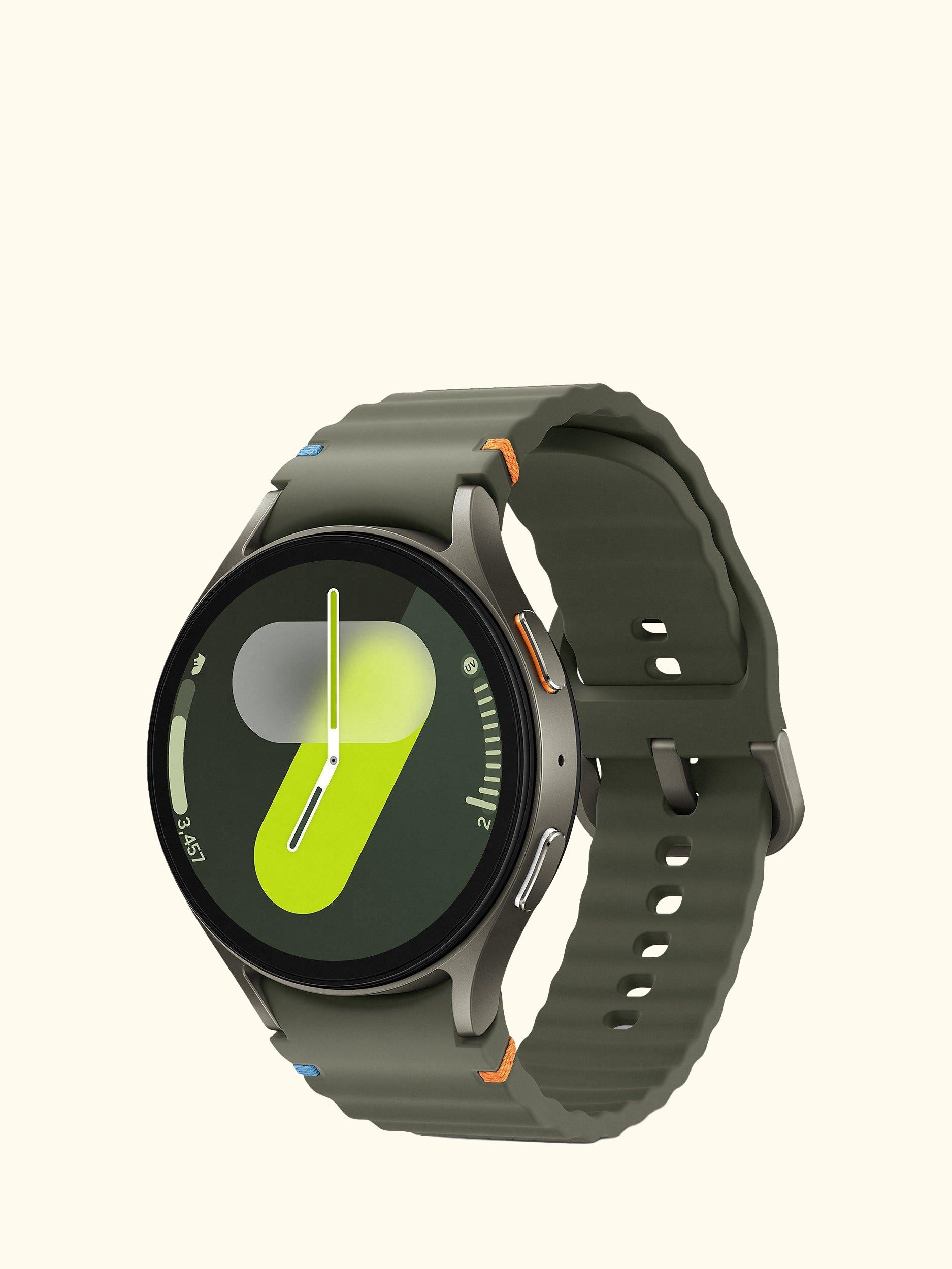 Galaxy Watch7, Bluetooth, 44mm, Galaxy AI, Aluminium with Silicone Strap, Green
