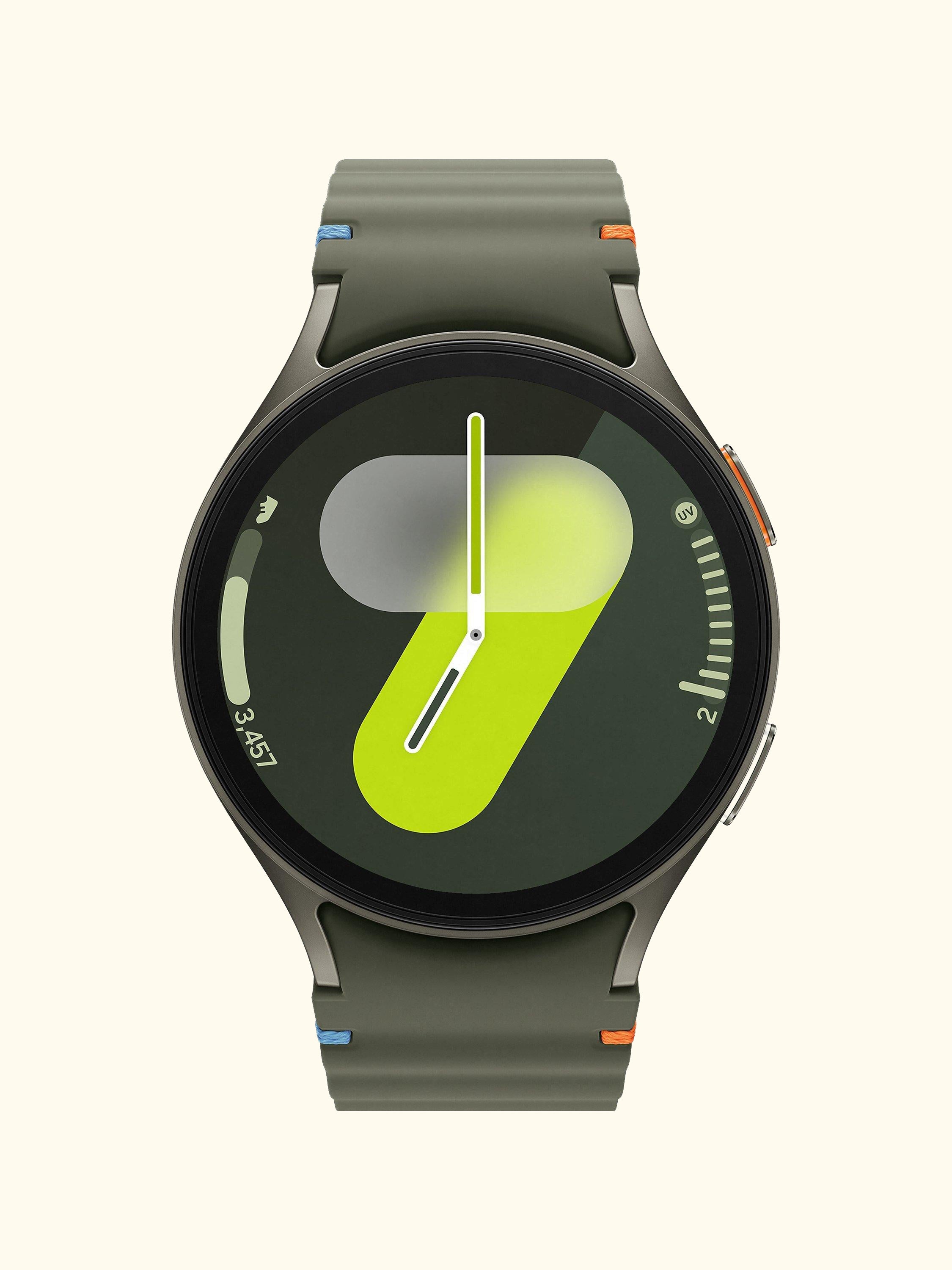Galaxy Watch7, Bluetooth, 44mm, Galaxy AI, Aluminium with Silicone Strap, Green