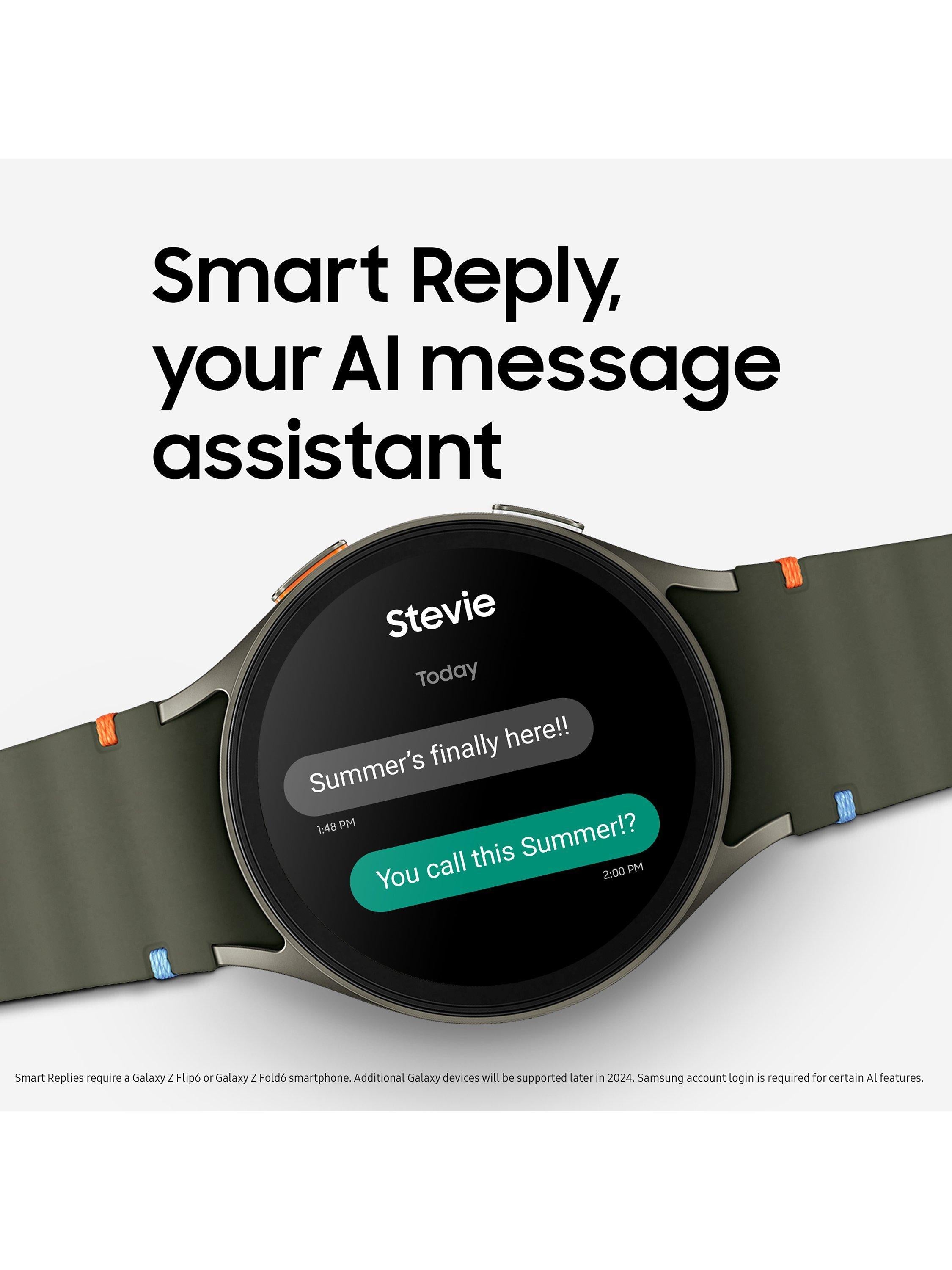 Galaxy Watch7, Bluetooth, 44mm, Galaxy AI, Aluminium with Silicone Strap, Green