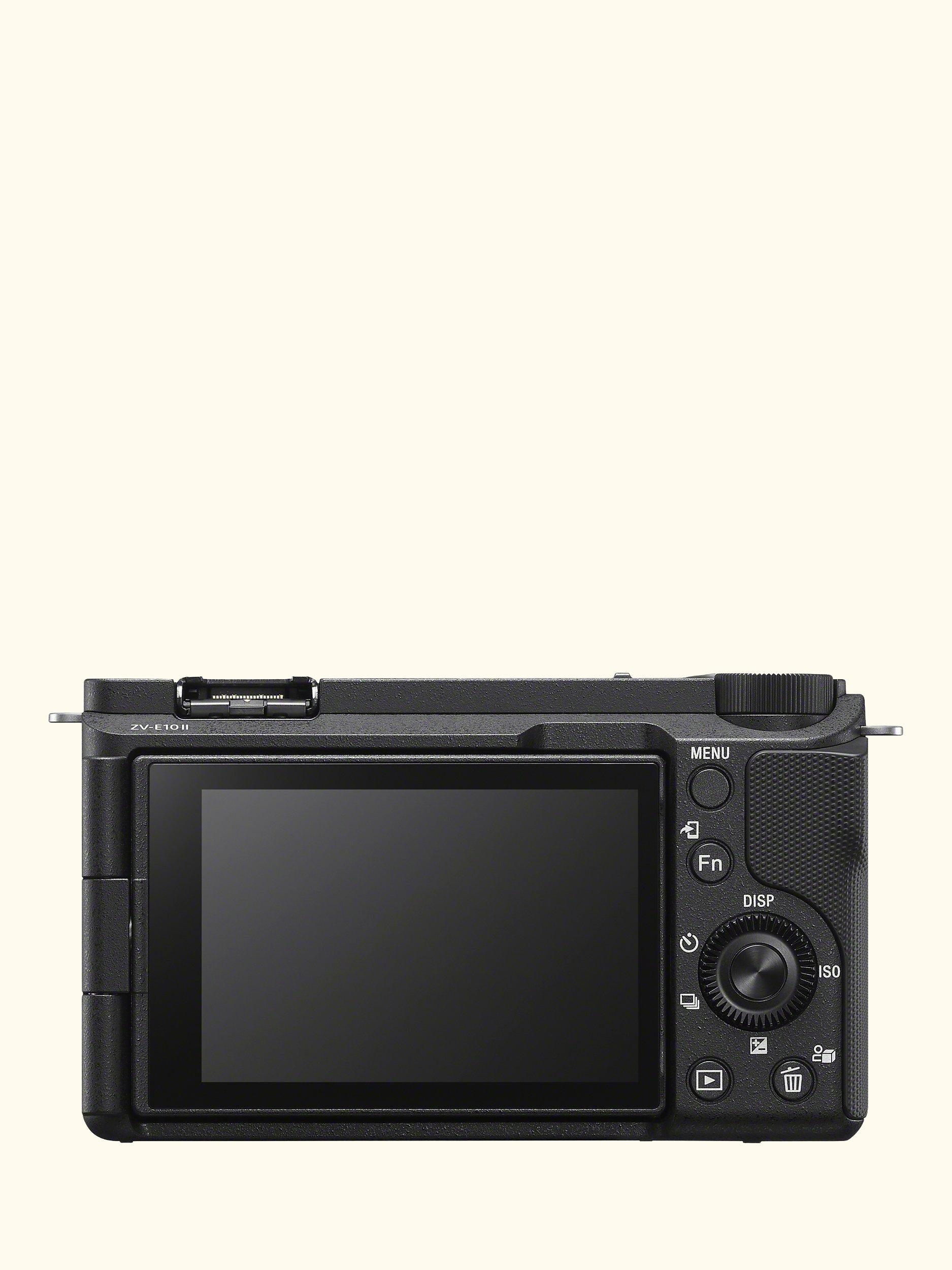 Alpha ZV-E10 II Compact System Vlogging Camera with 16-50mm Power Zoom Lens, 4K Ultra HD, 26MP, Wi-Fi, Bluetooth, 3” Vari-Angle Touch Screen, Black