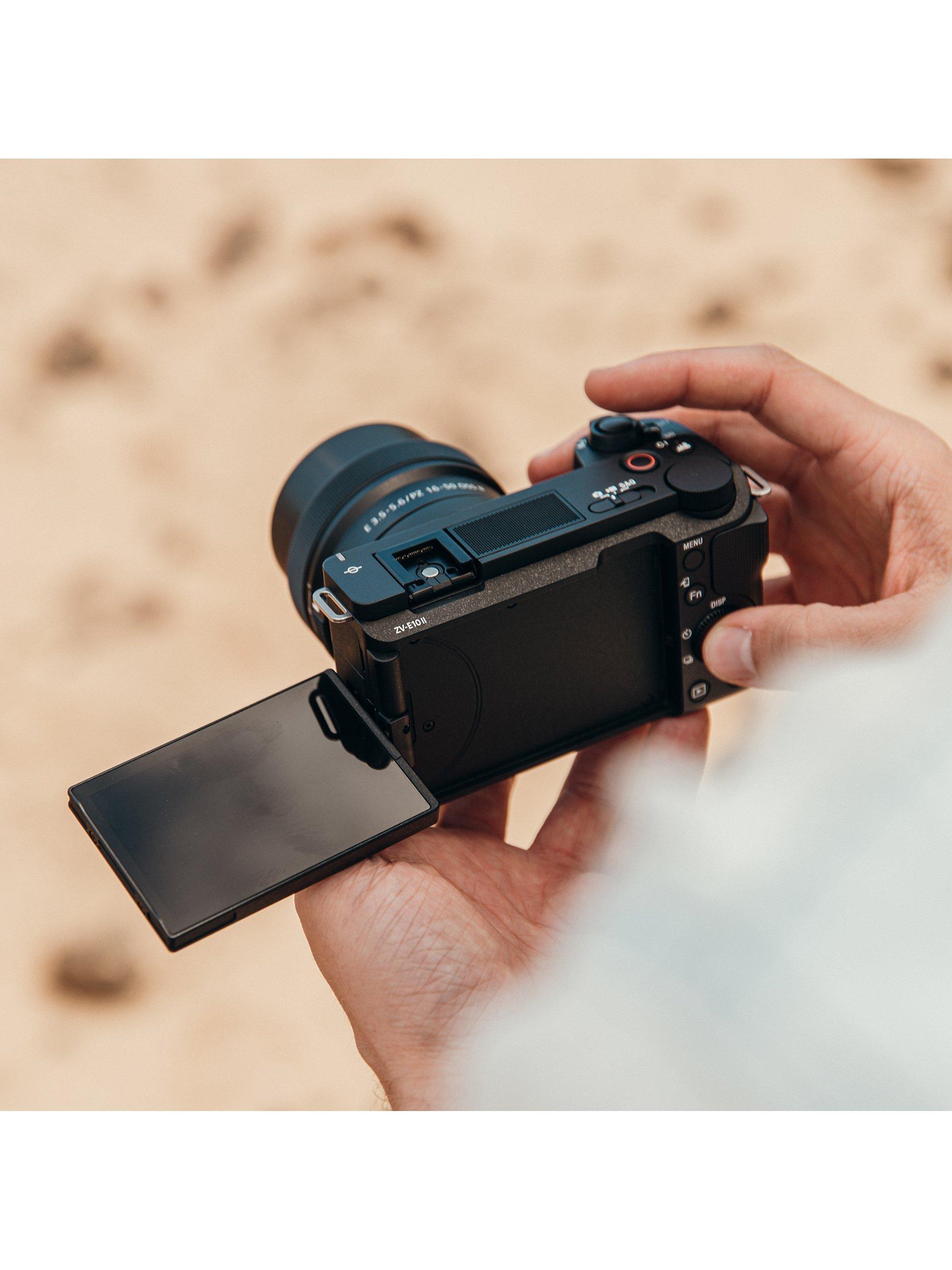 Alpha ZV-E10 II Compact System Vlogging Camera with 16-50mm Power Zoom Lens, 4K Ultra HD, 26MP, Wi-Fi, Bluetooth, 3” Vari-Angle Touch Screen, Black