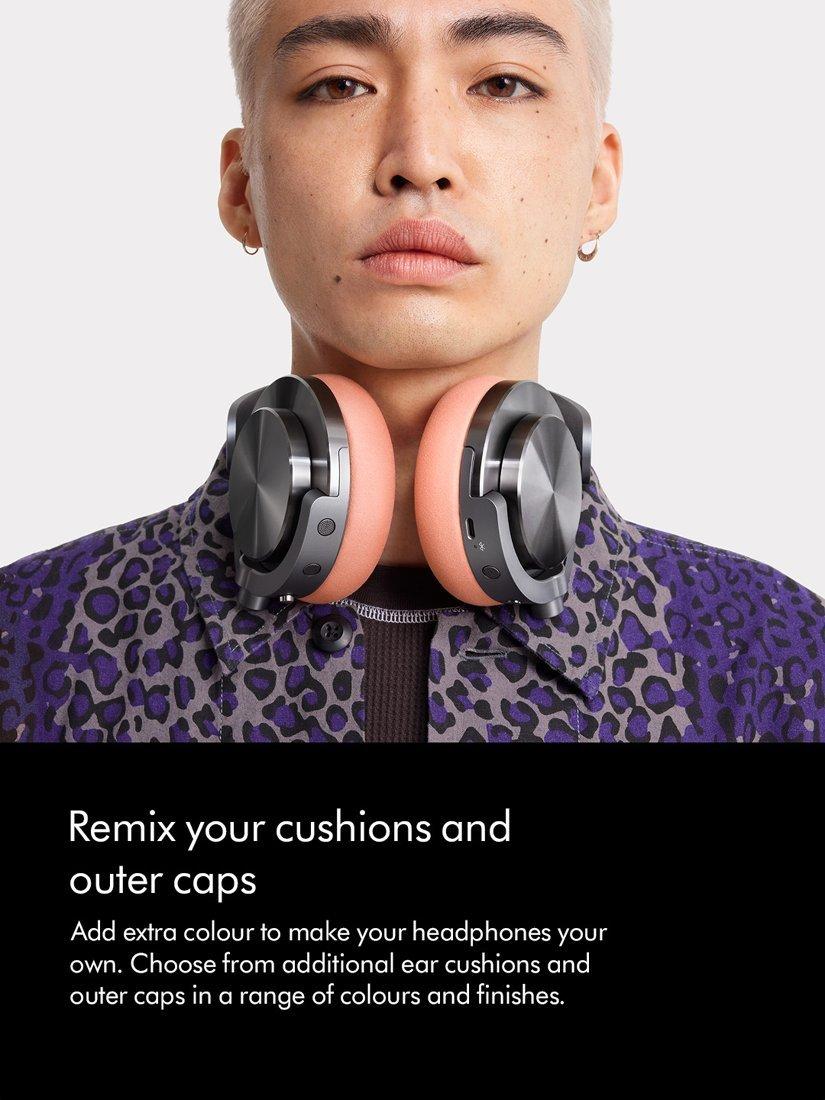 OnTrac Noise Cancelling Wireless Over Ear Headphones, Aluminium