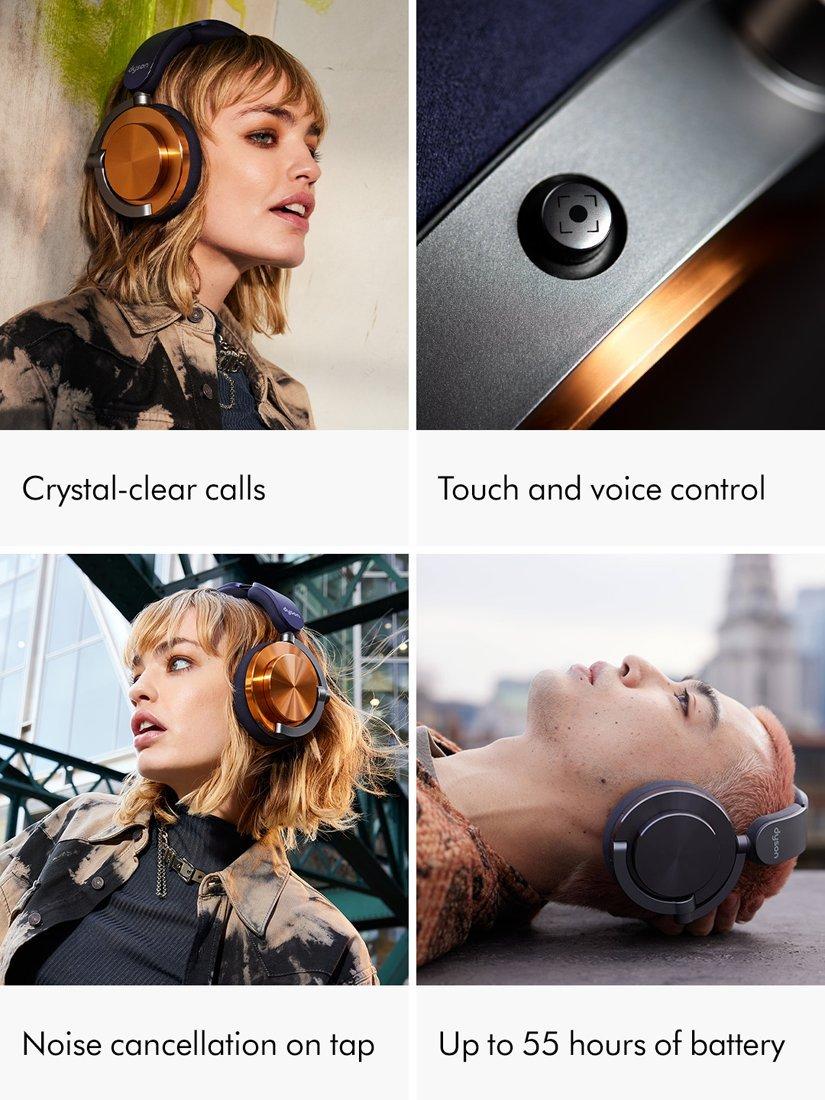 OnTrac Noise Cancelling Wireless Over Ear Headphones, Aluminium