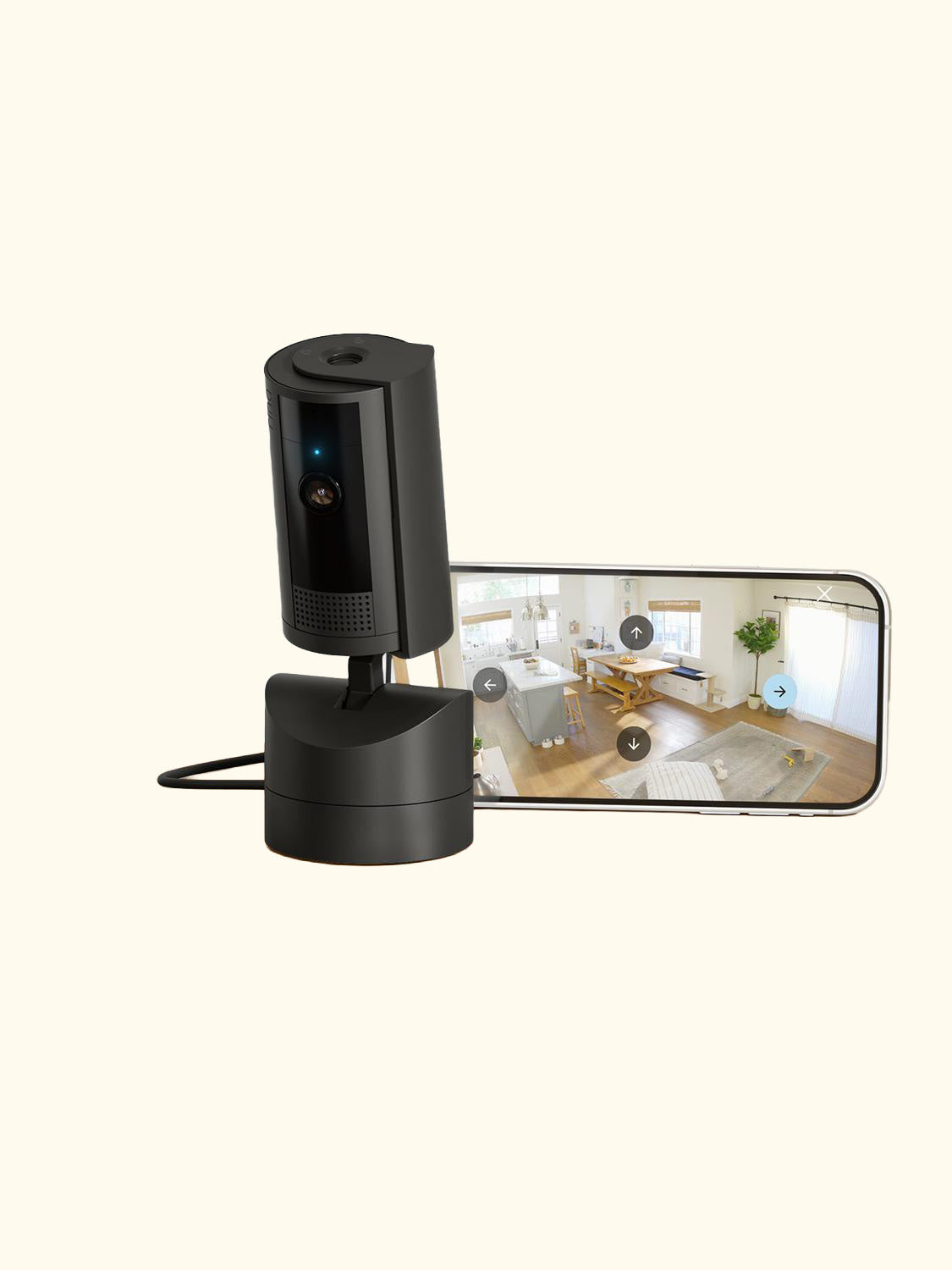Pan-Tilt Indoor Cam Smart Security Camera with Built in Wi-Fi, Black