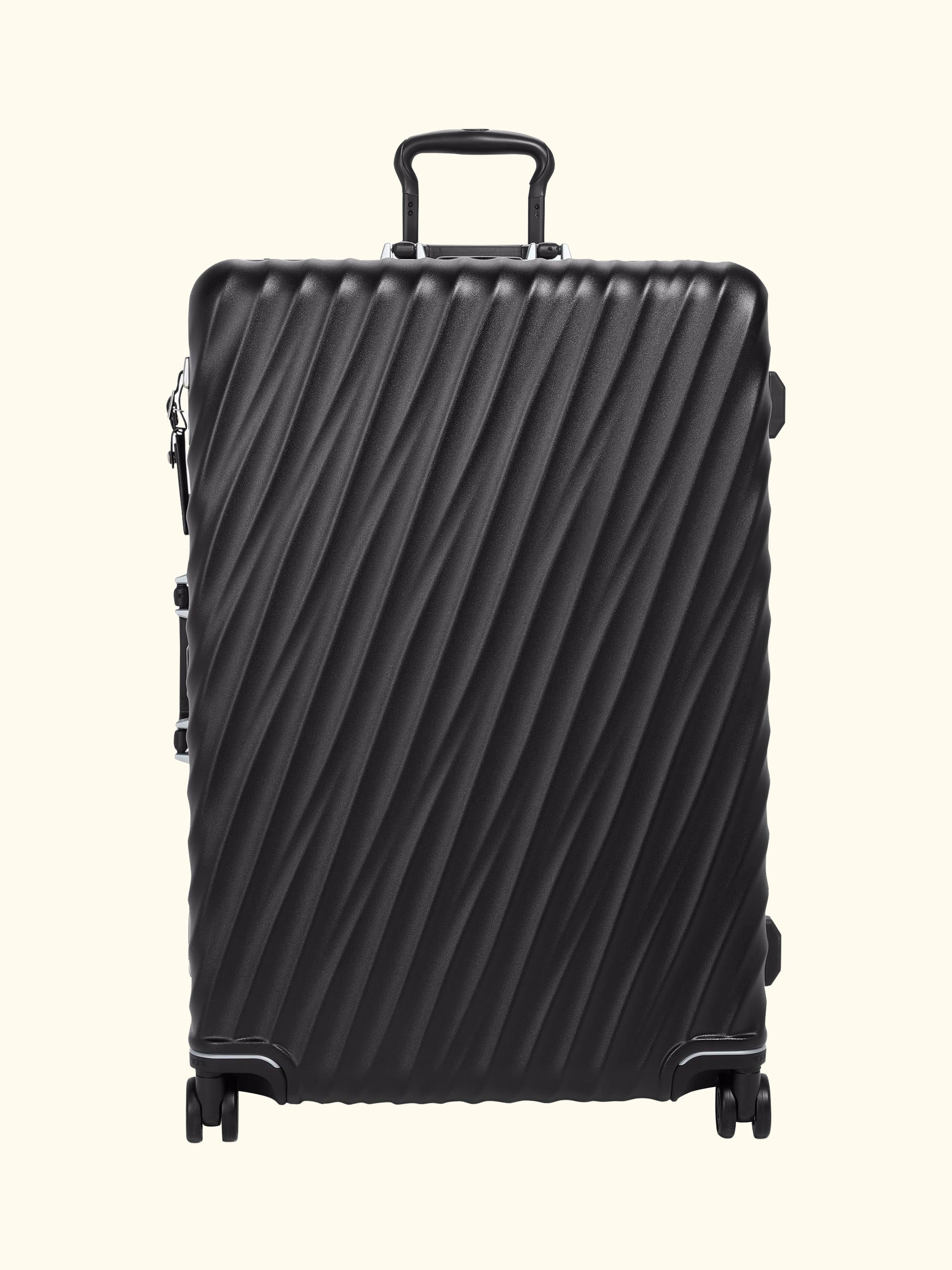 19 Degree 4-Wheel 76cm Large Suitcase, 88L, Black Texture