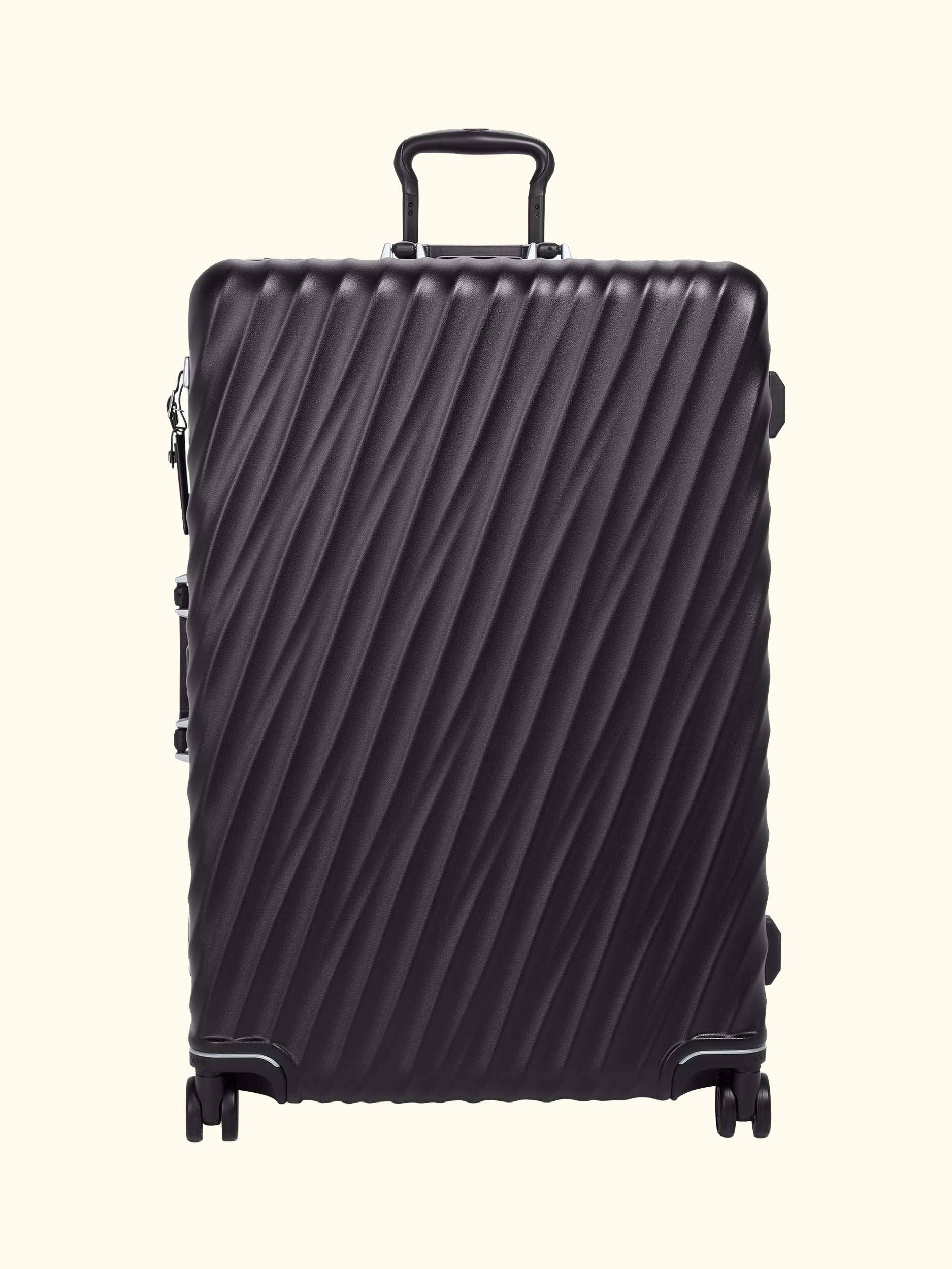 19 Degree 4-Wheel 76cm Large Suitcase, 88L, Black Texture