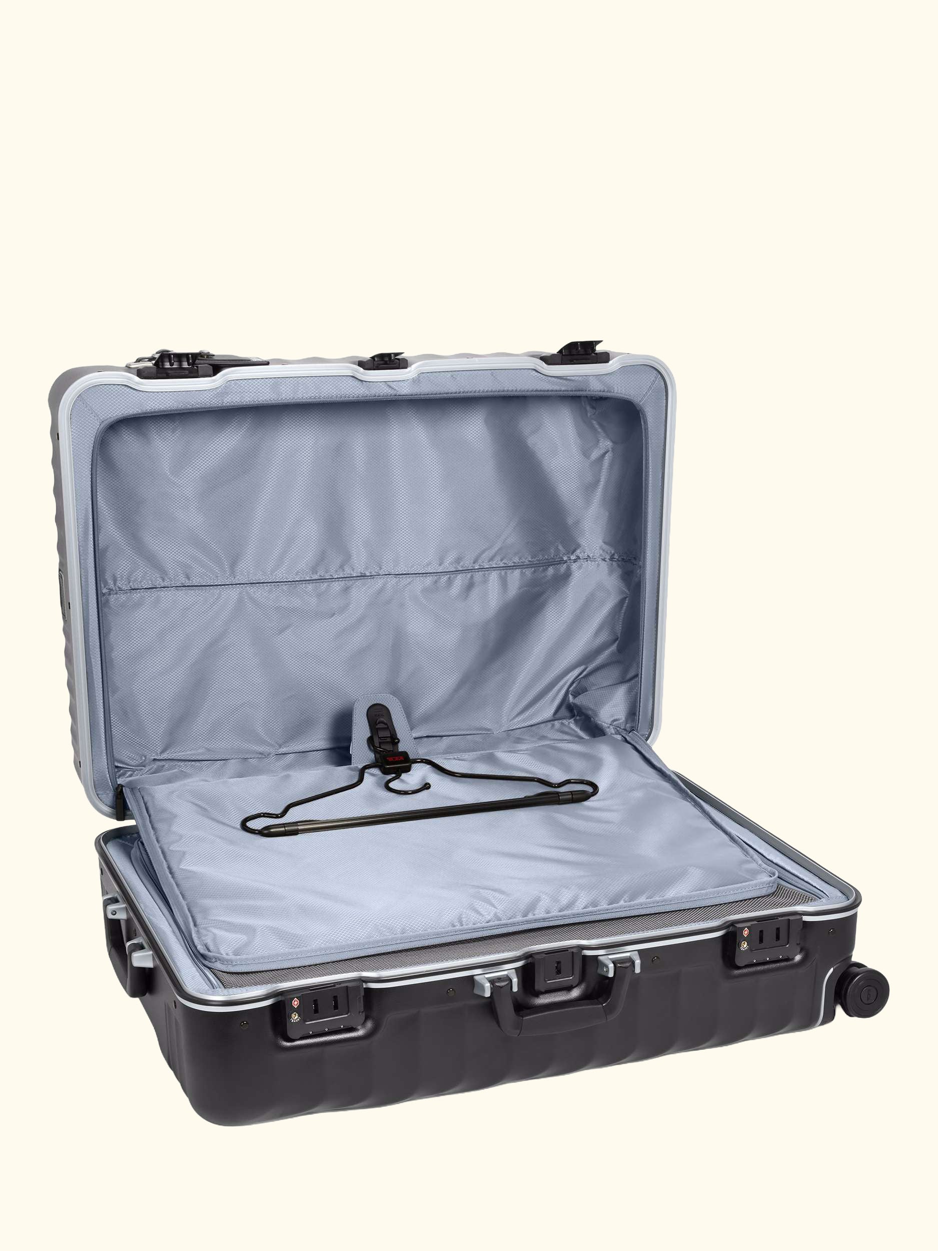 19 Degree 4-Wheel 76cm Large Suitcase, 88L, Black Texture