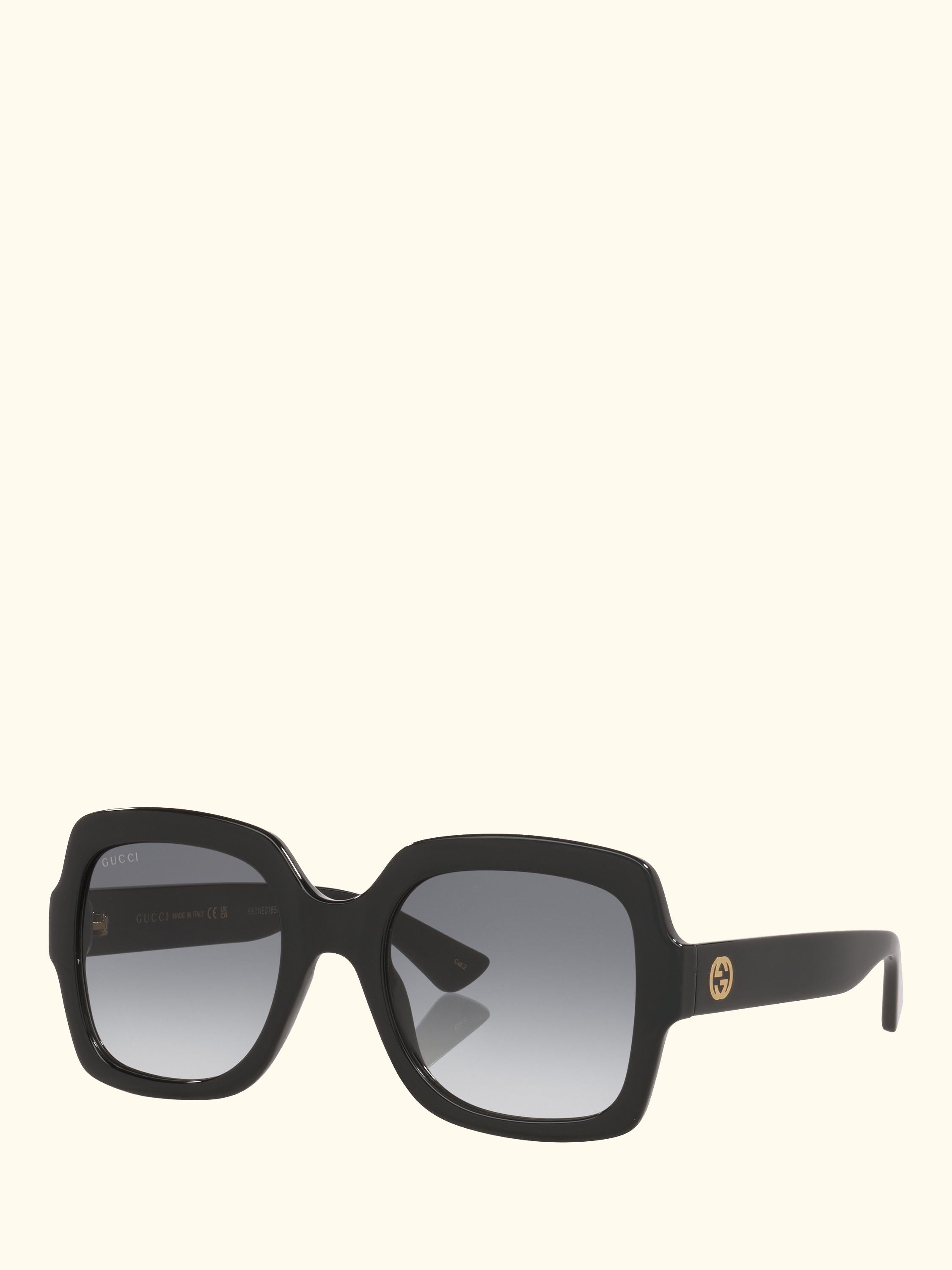 GC002057 Women's Rectangular Sunglasses, Black/Grey