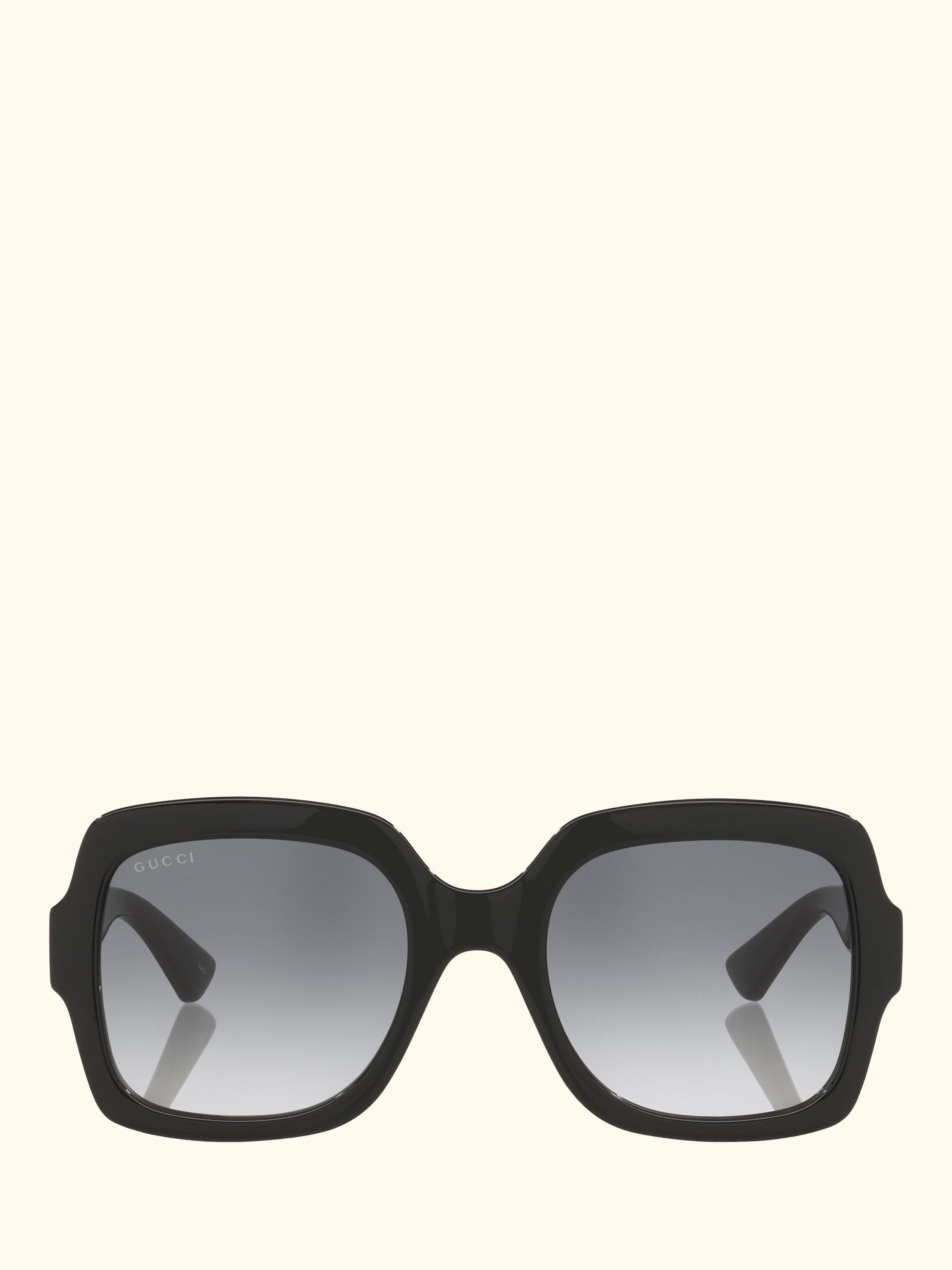 GC002057 Women's Rectangular Sunglasses, Black/Grey