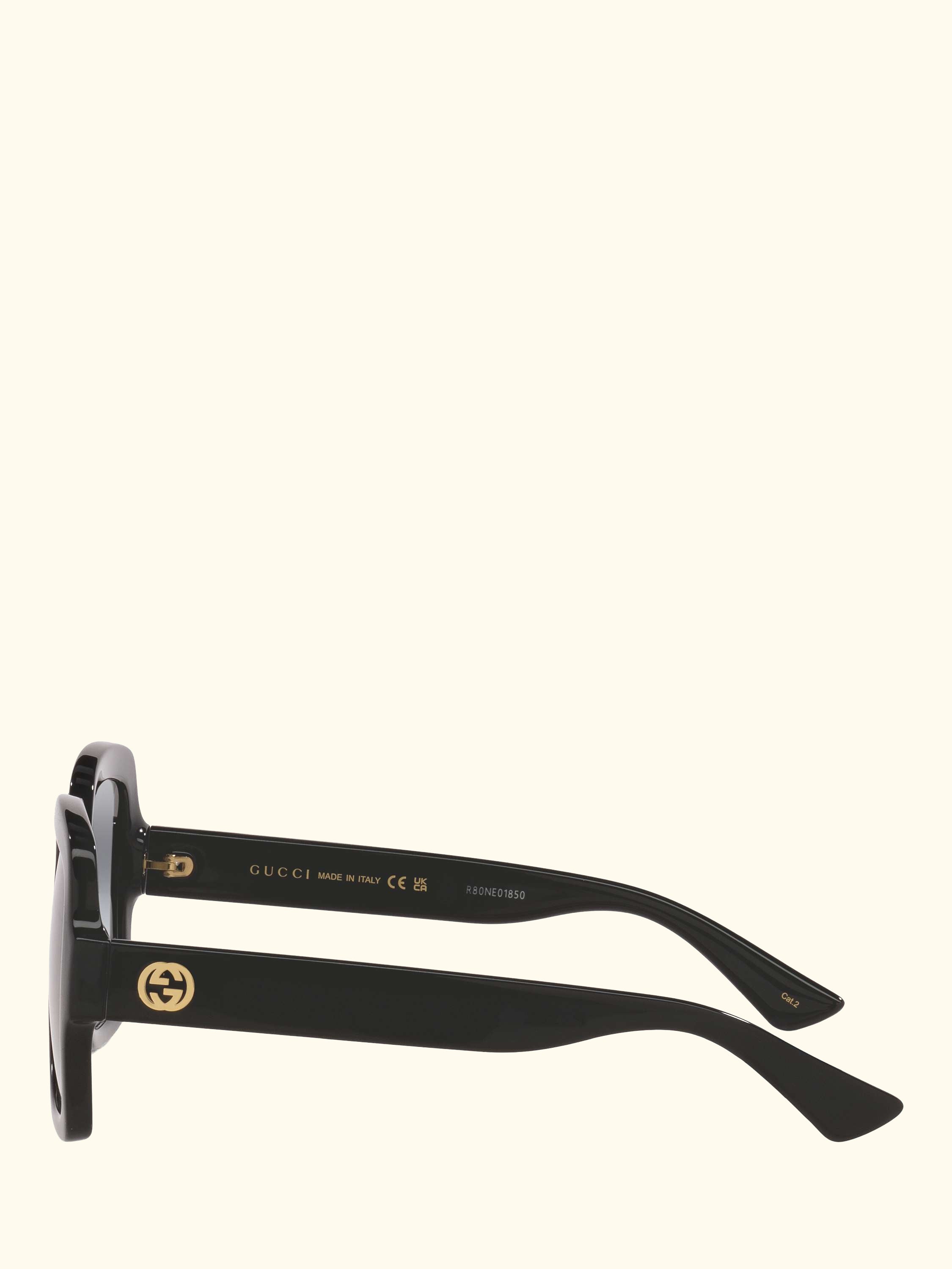 GC002057 Women's Rectangular Sunglasses, Black/Grey