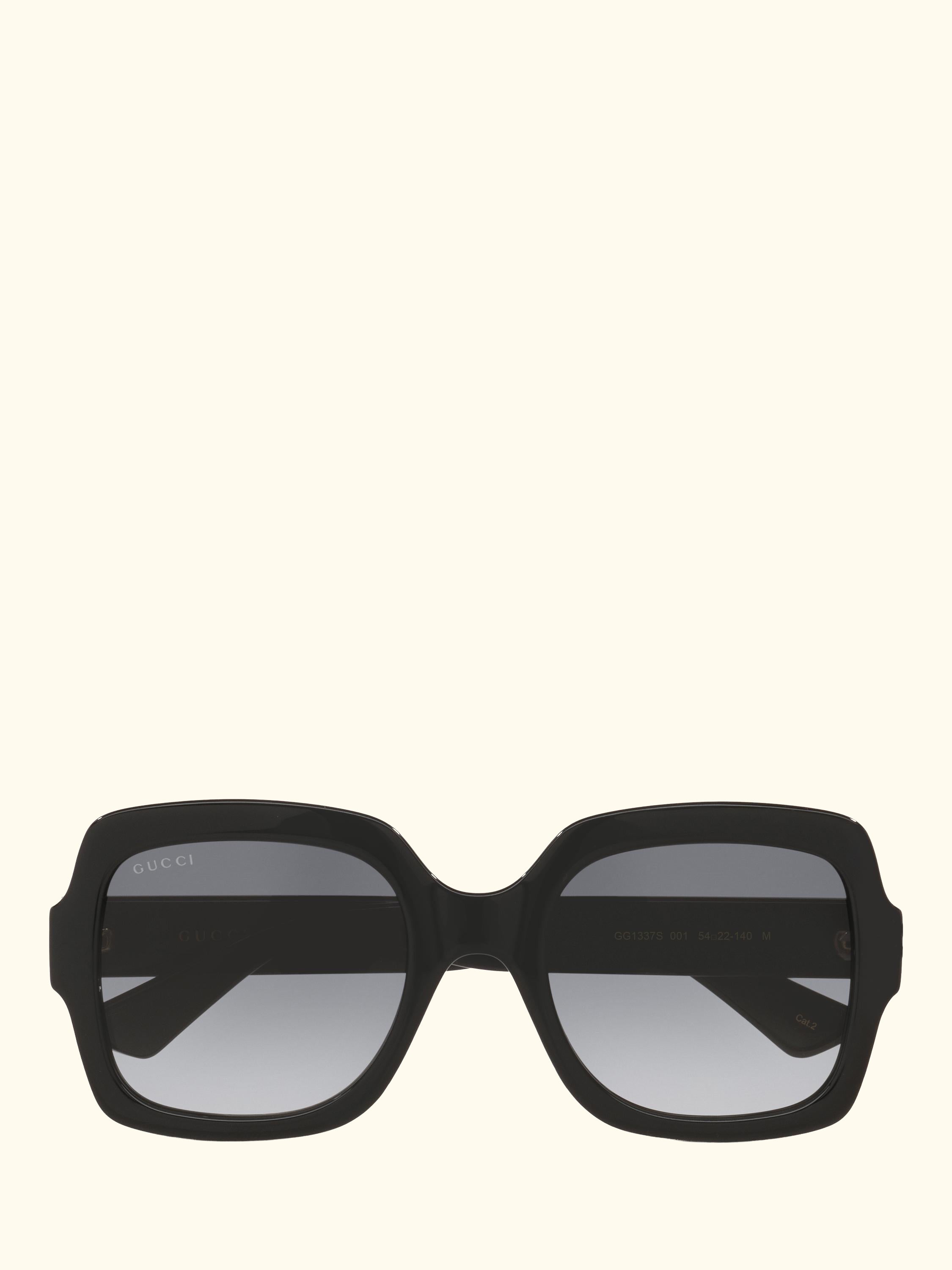 GC002057 Women's Rectangular Sunglasses, Black/Grey