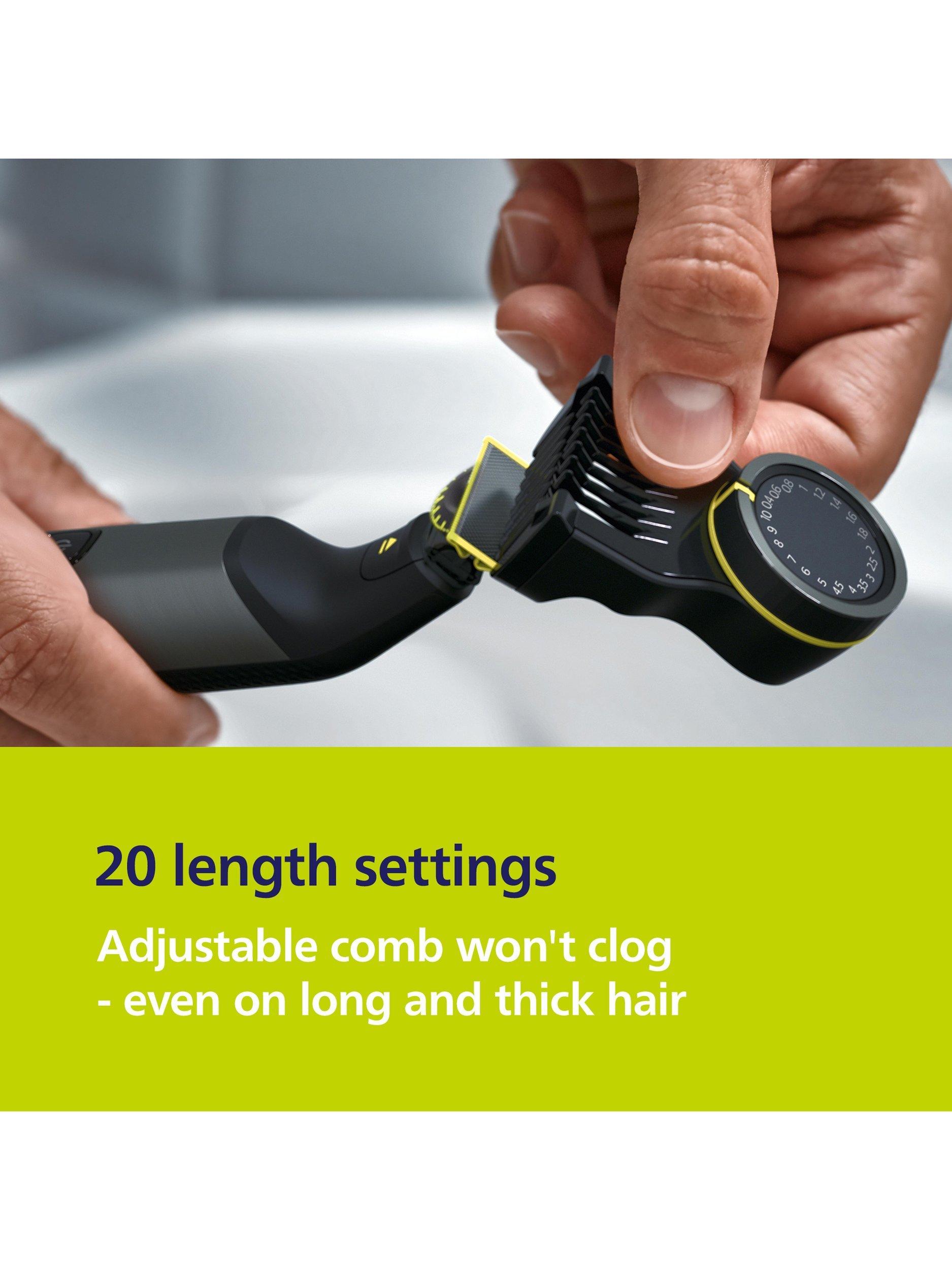 OneBlade Pro 360 QP6652/61 Men's Shaver, Black/Green