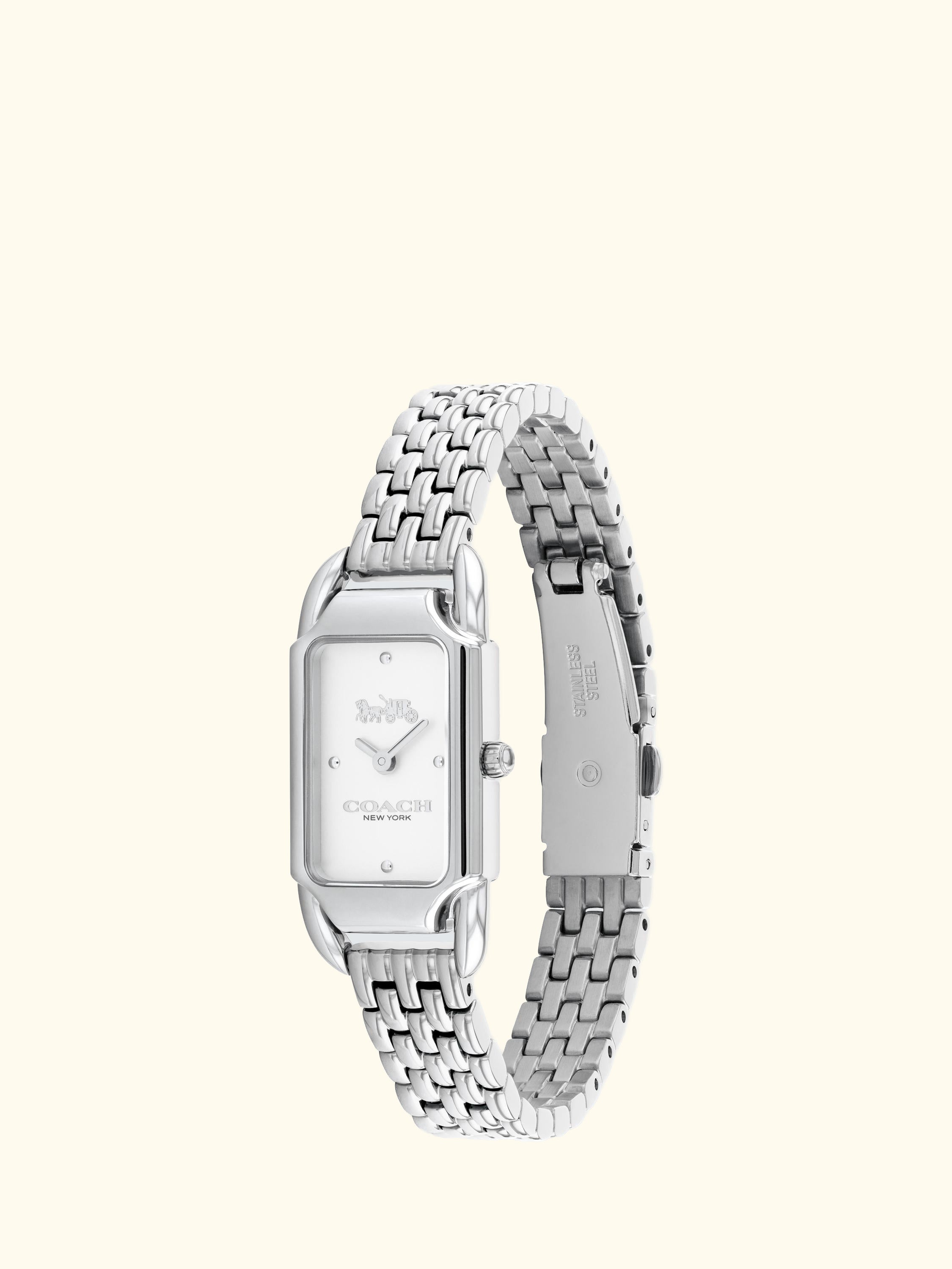 Women's Cadie Rectangular Bracelet Strap Watch, Silver