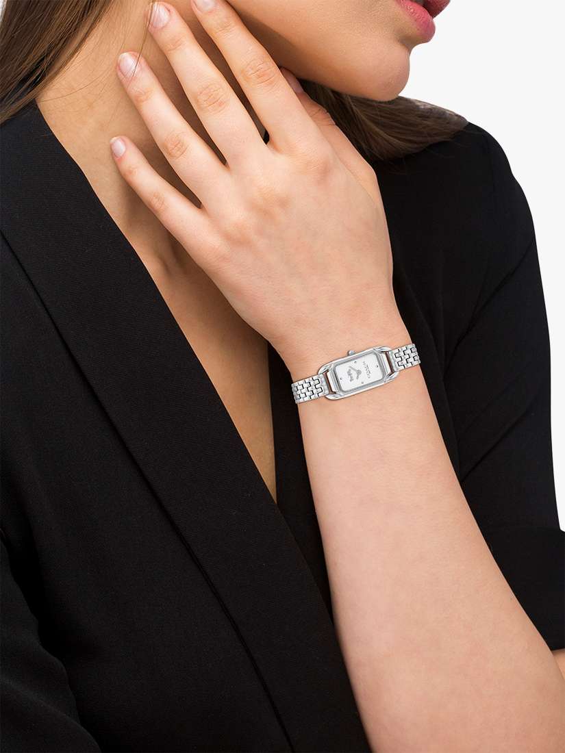 Women's Cadie Rectangular Bracelet Strap Watch, Silver