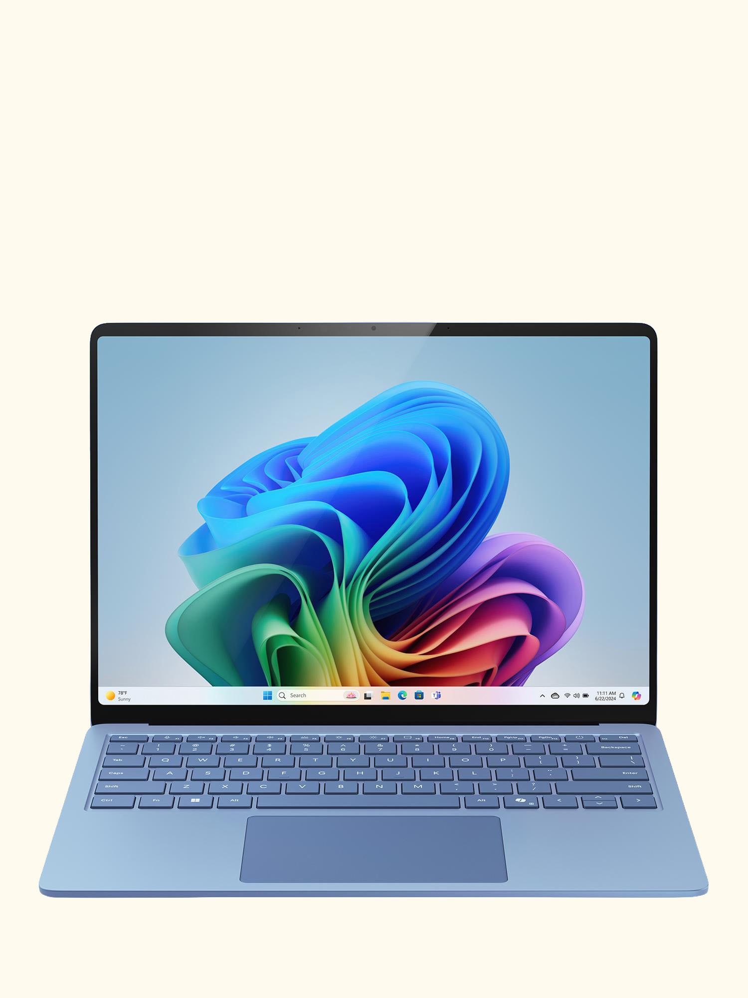 Surface Laptop, Copilot+ PC, Qualcomm C12 Snapdragon X Elite Processor, 16GB RAM, 1TB SSD, 13.8” PixelSense Display, Sapphire