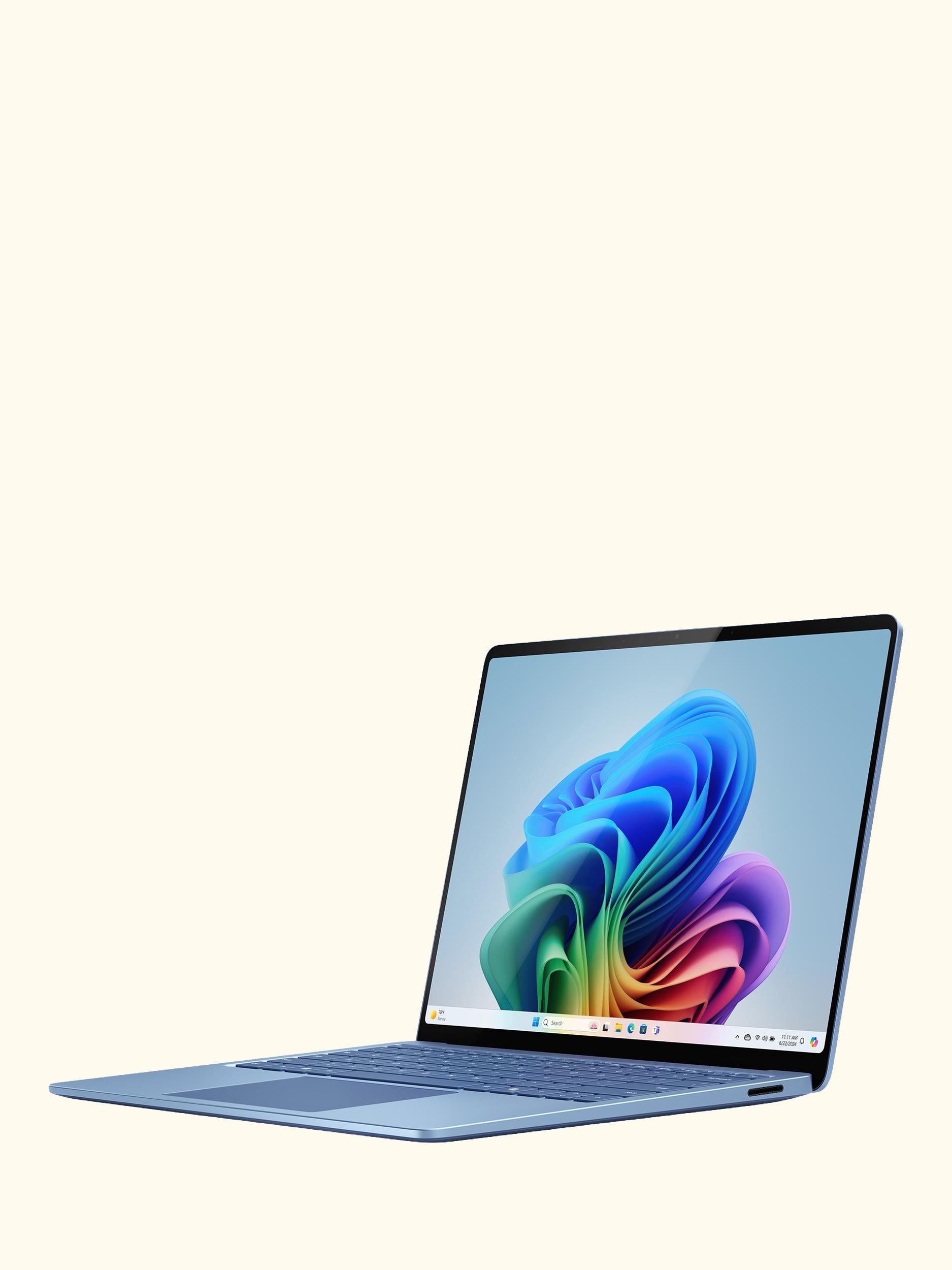 Surface Laptop, Copilot+ PC, Qualcomm C12 Snapdragon X Elite Processor, 16GB RAM, 1TB SSD, 13.8” PixelSense Display, Sapphire