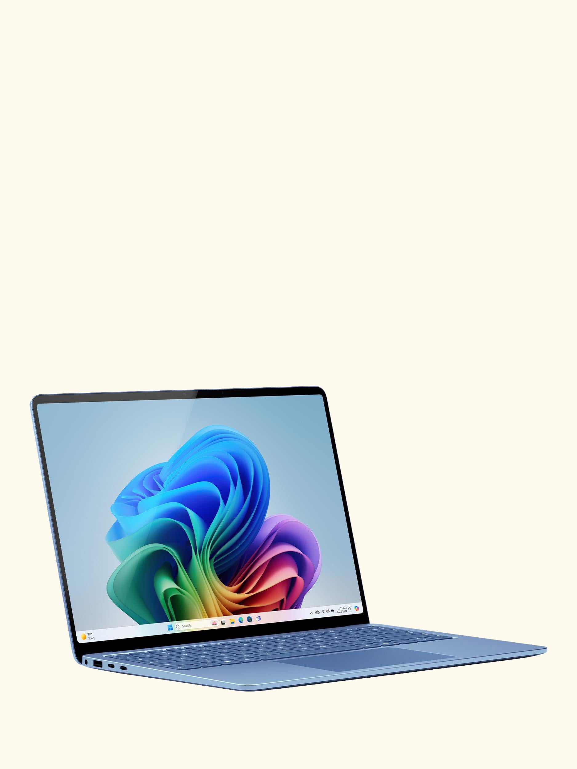 Surface Laptop, Copilot+ PC, Qualcomm C12 Snapdragon X Elite Processor, 16GB RAM, 1TB SSD, 13.8” PixelSense Display, Sapphire