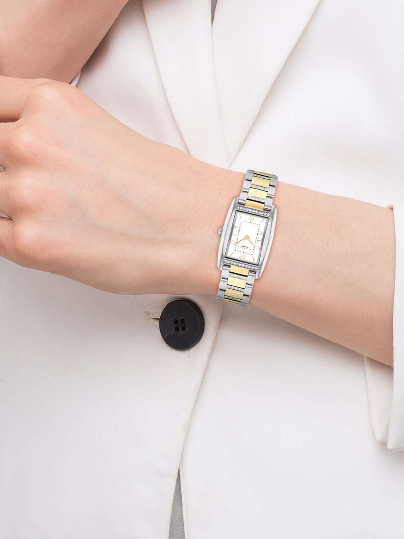 Women's Reese Rectangular Crystal Bracelet Strap Watch