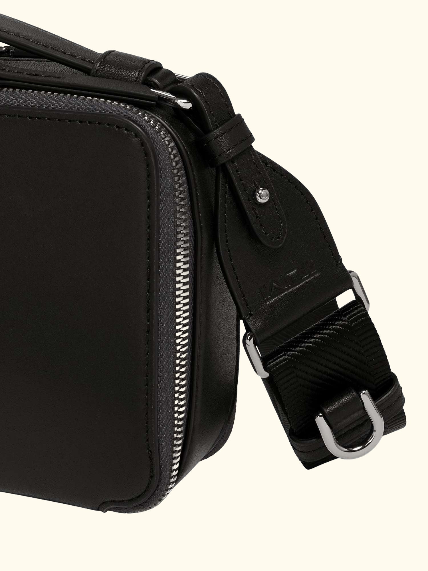 Myla Leather Crossbody Bag, Black/Gunmetal