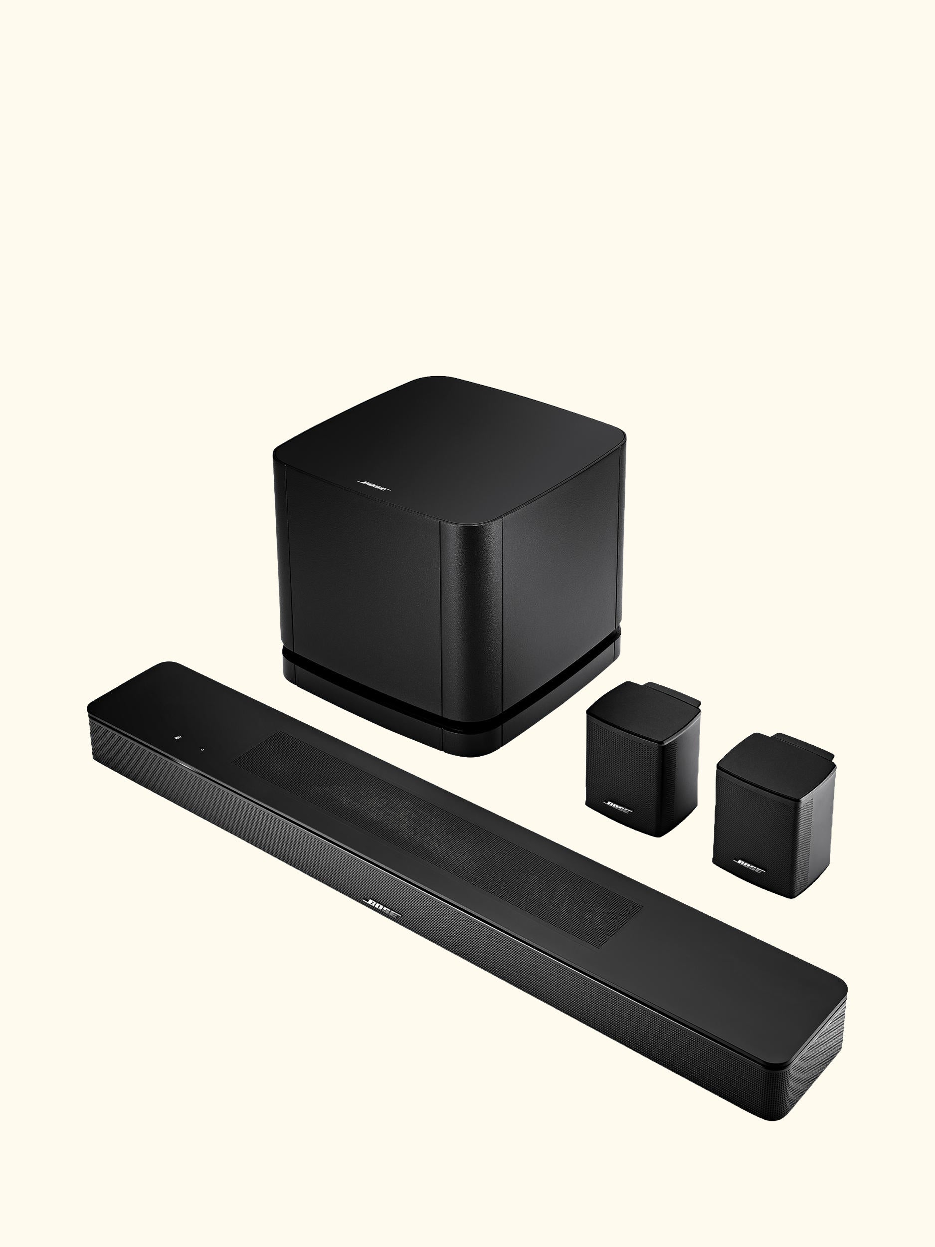 Smart Soundbar with Dolby Atmos, Wi-Fi, Bluetooth & Voice Recognition and Control, Black