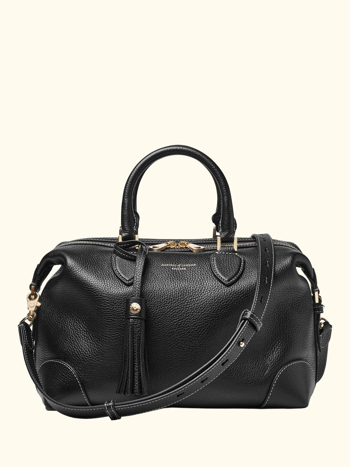 Hudson Pebble Leather Bowling Bag