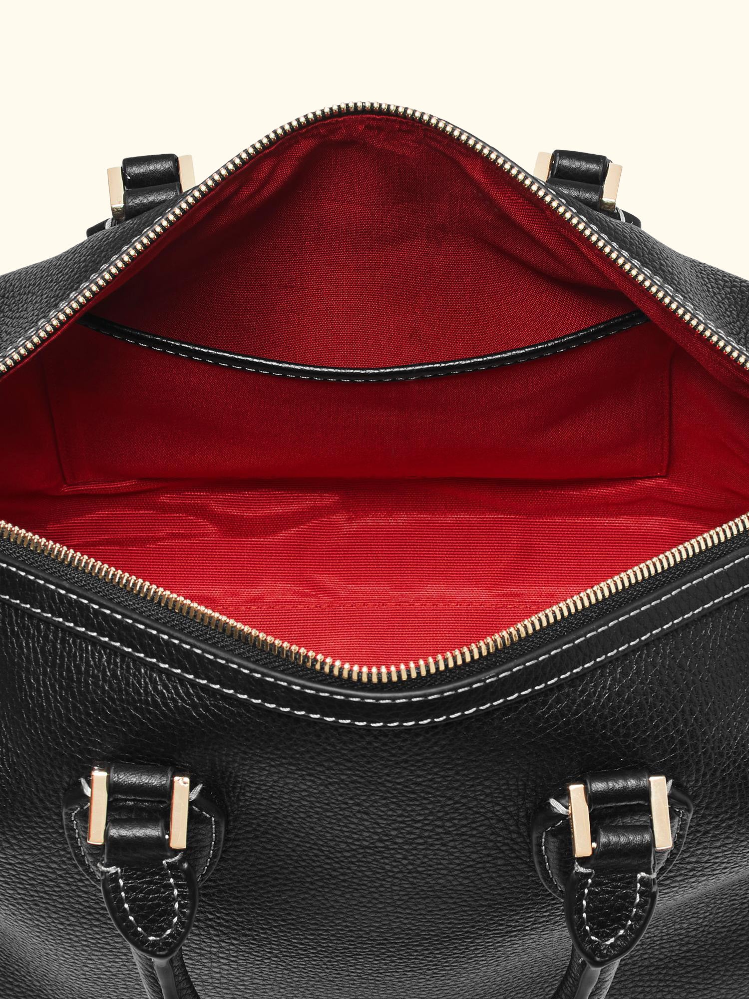 Hudson Pebble Leather Bowling Bag