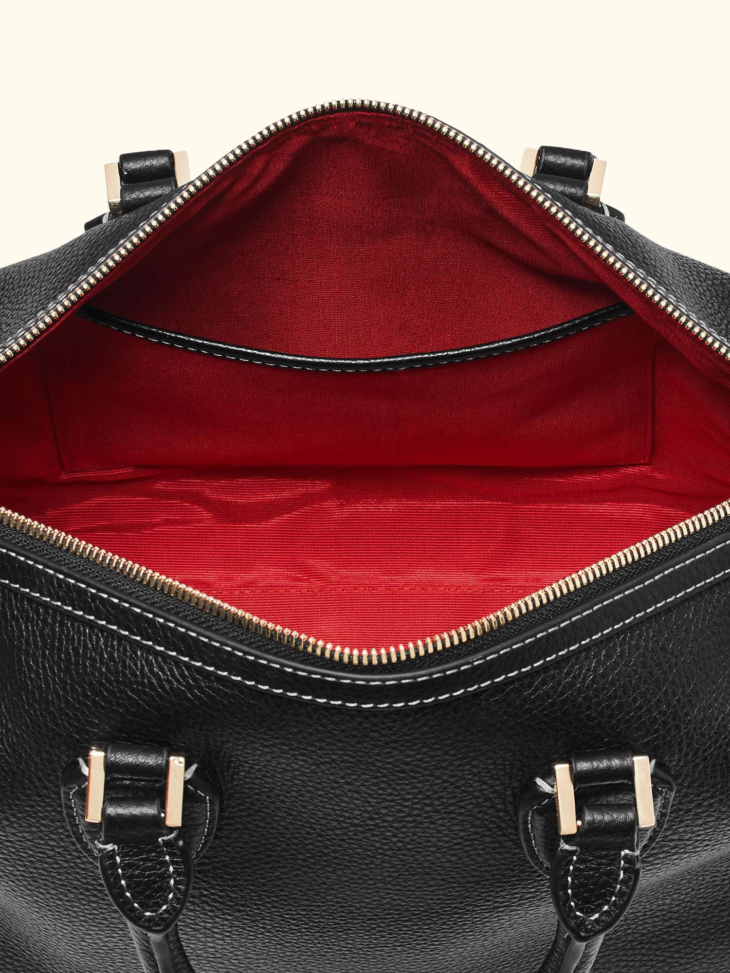 Hudson Pebble Leather Bowling Bag