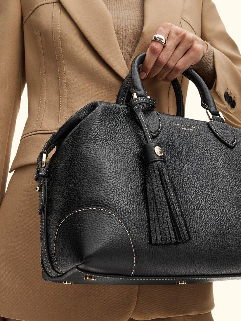 Hudson Pebble Leather Bowling Bag