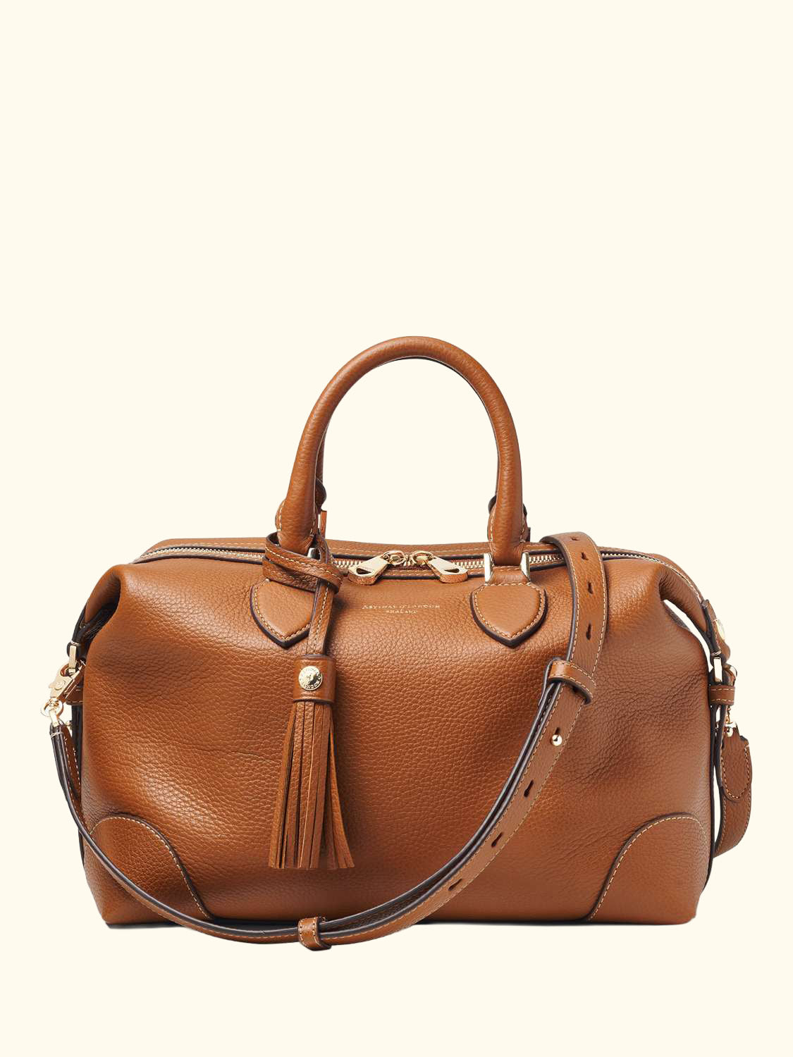 Hudson Pebble Leather Bowling Bag