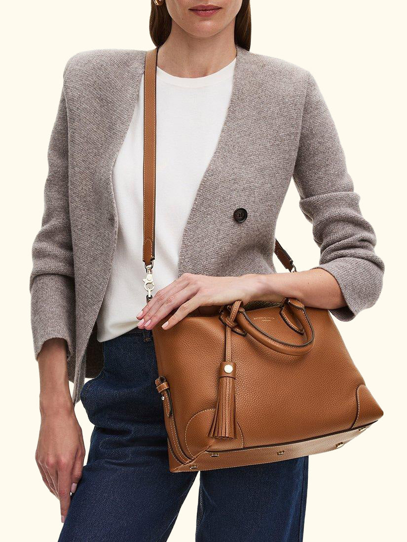 Hudson Pebble Leather Bowling Bag