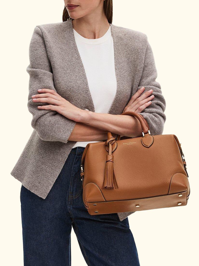 Hudson Pebble Leather Bowling Bag