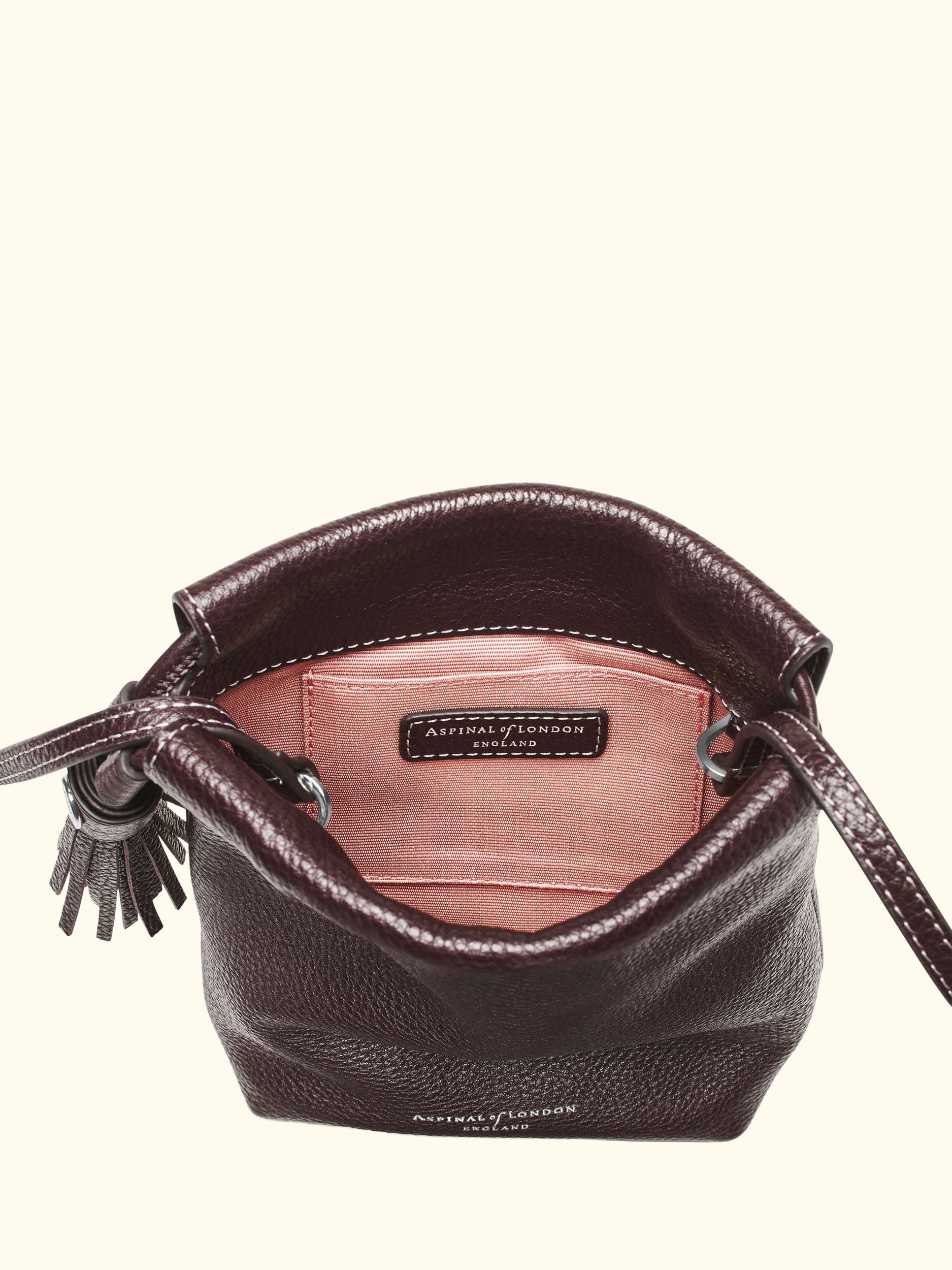 Hudson Small Grain Milled Pebble Leather Drawstring Crossbody Bag
