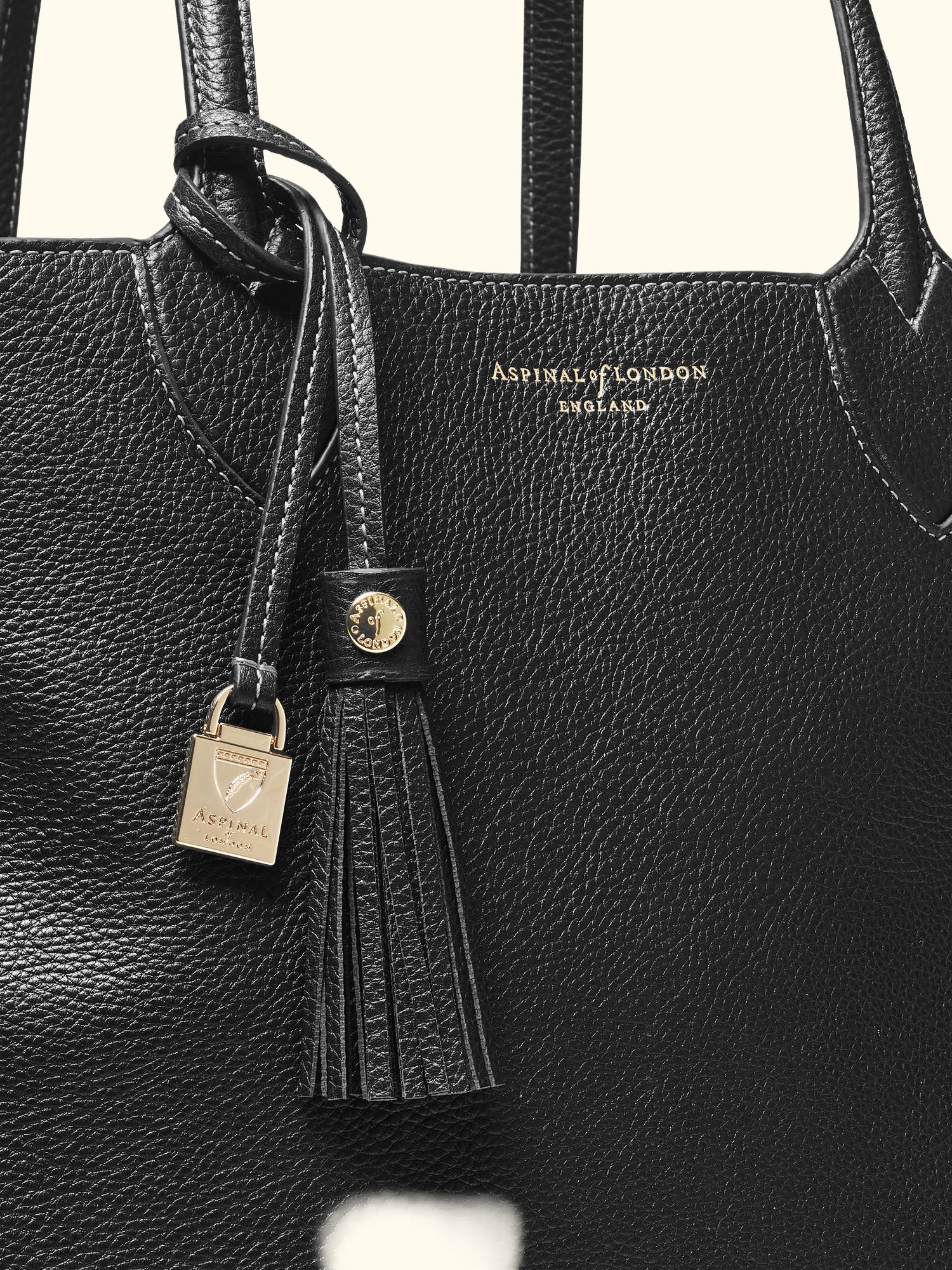 Hudson Small Grain Milled Pebble Leather Oversized Tote Bag