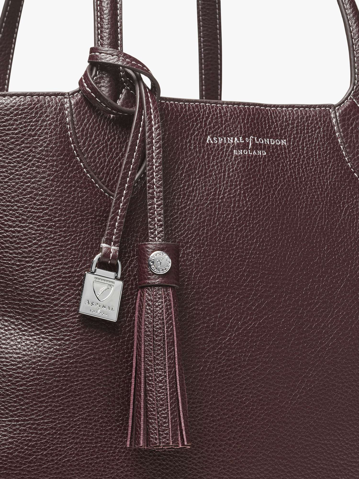 Hudson Small Grain Milled Pebble Leather Oversized Tote Bag