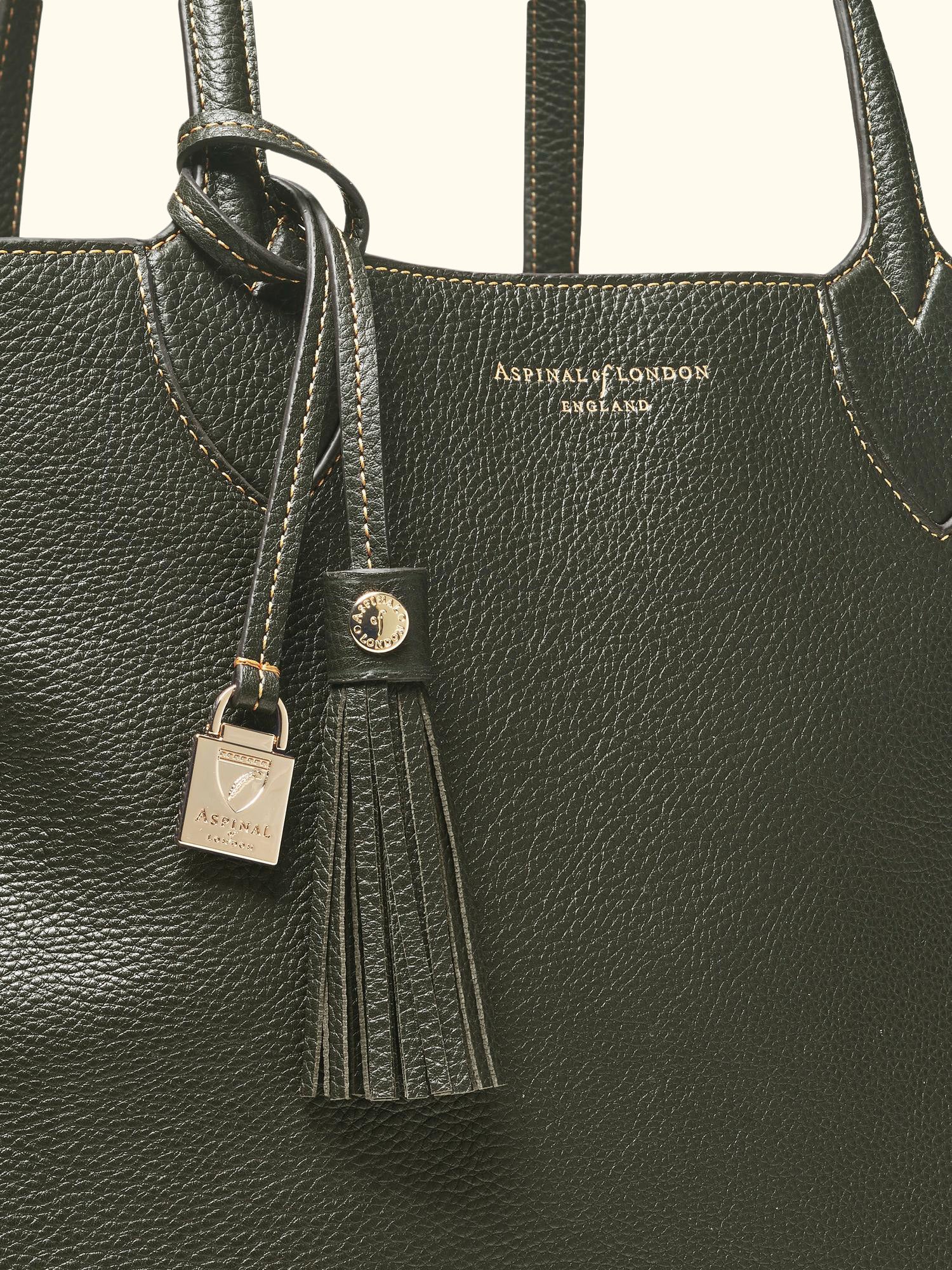 Hudson Small Grain Milled Pebble Leather Oversized Tote Bag