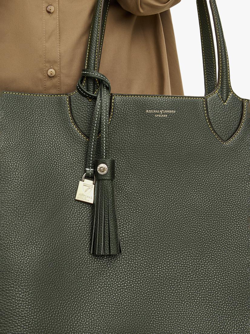 Hudson Small Grain Milled Pebble Leather Oversized Tote Bag