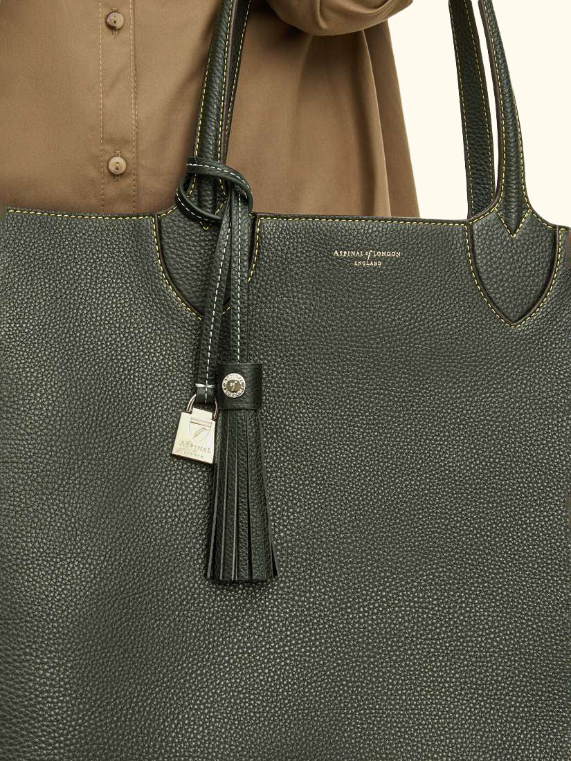 Hudson Small Grain Milled Pebble Leather Oversized Tote Bag