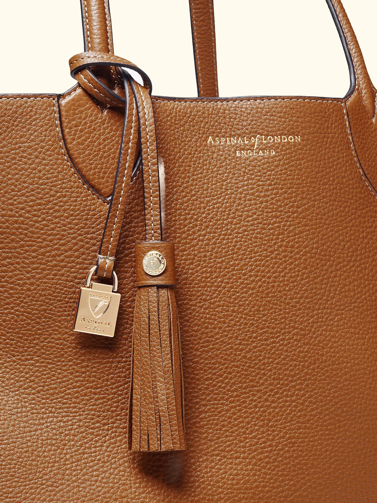 Hudson Small Grain Milled Pebble Leather Oversized Tote Bag