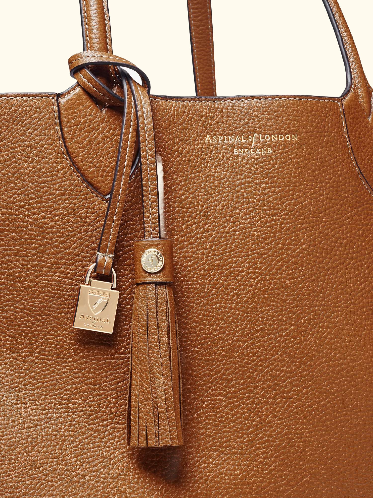 Hudson Small Grain Milled Pebble Leather Oversized Tote Bag