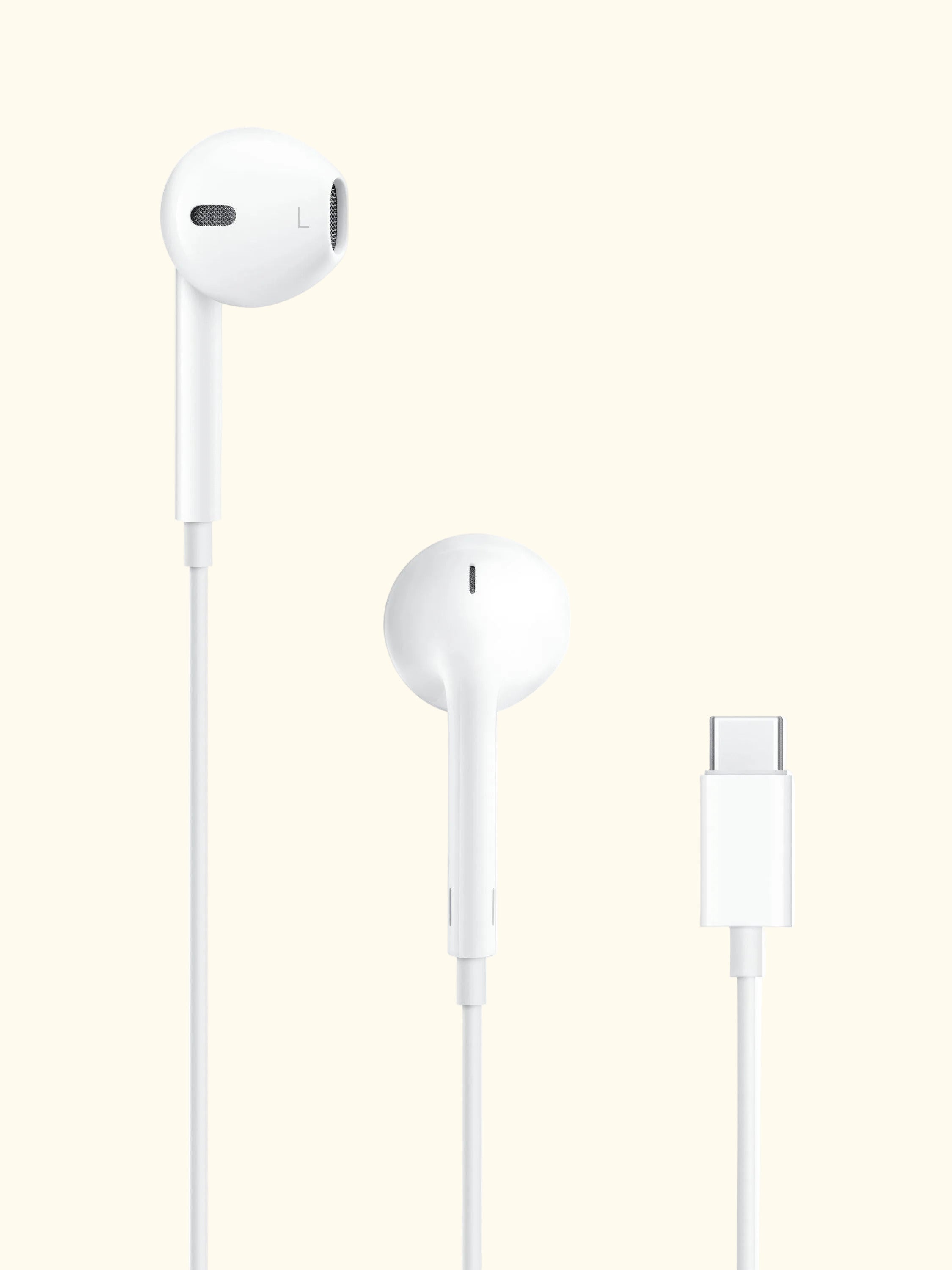EarPods with Remote and Mic, USB-C, 2023, White