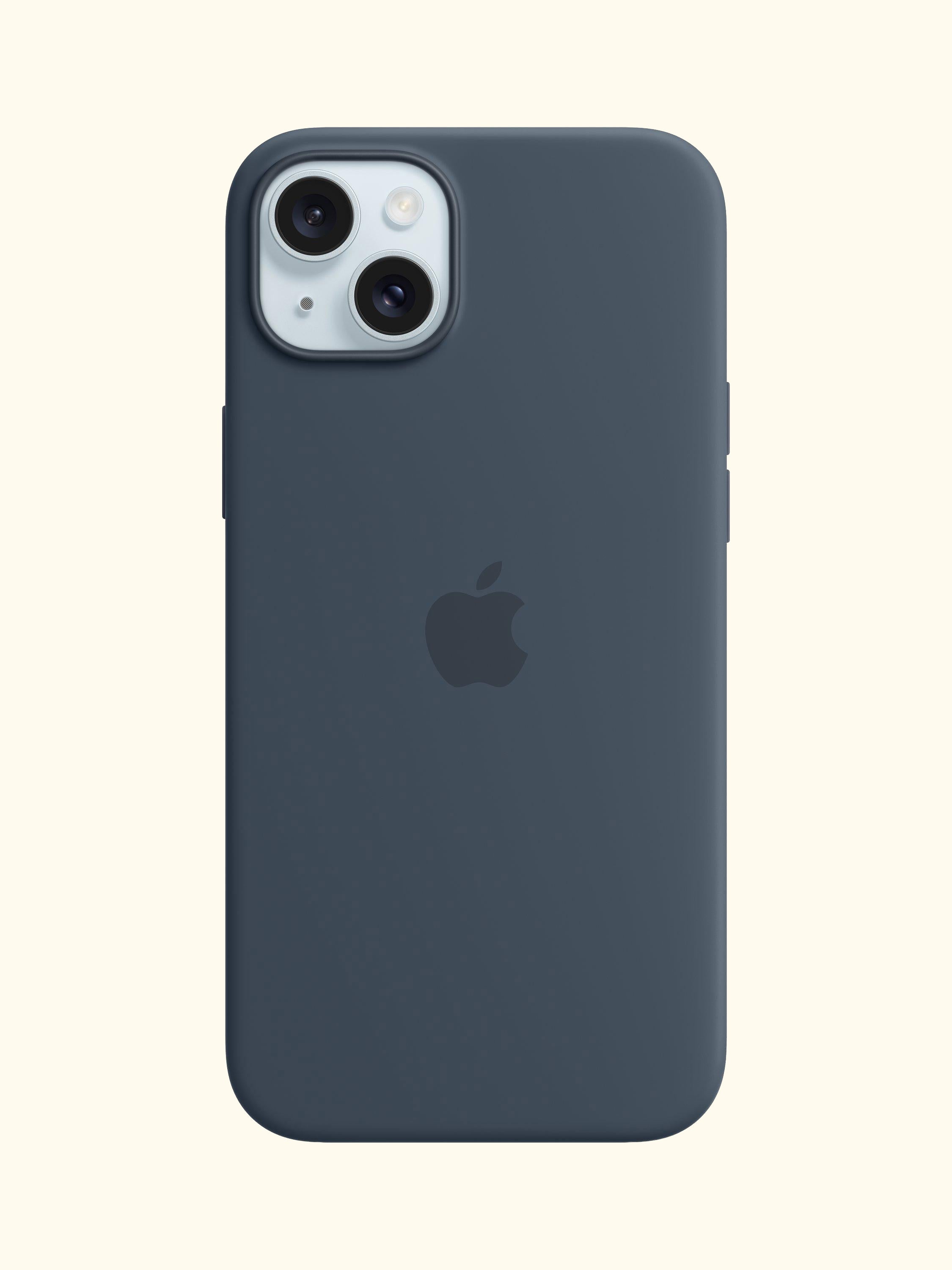 Silicone Case with MagSafe for iPhone 15 Plus, Winter Blue