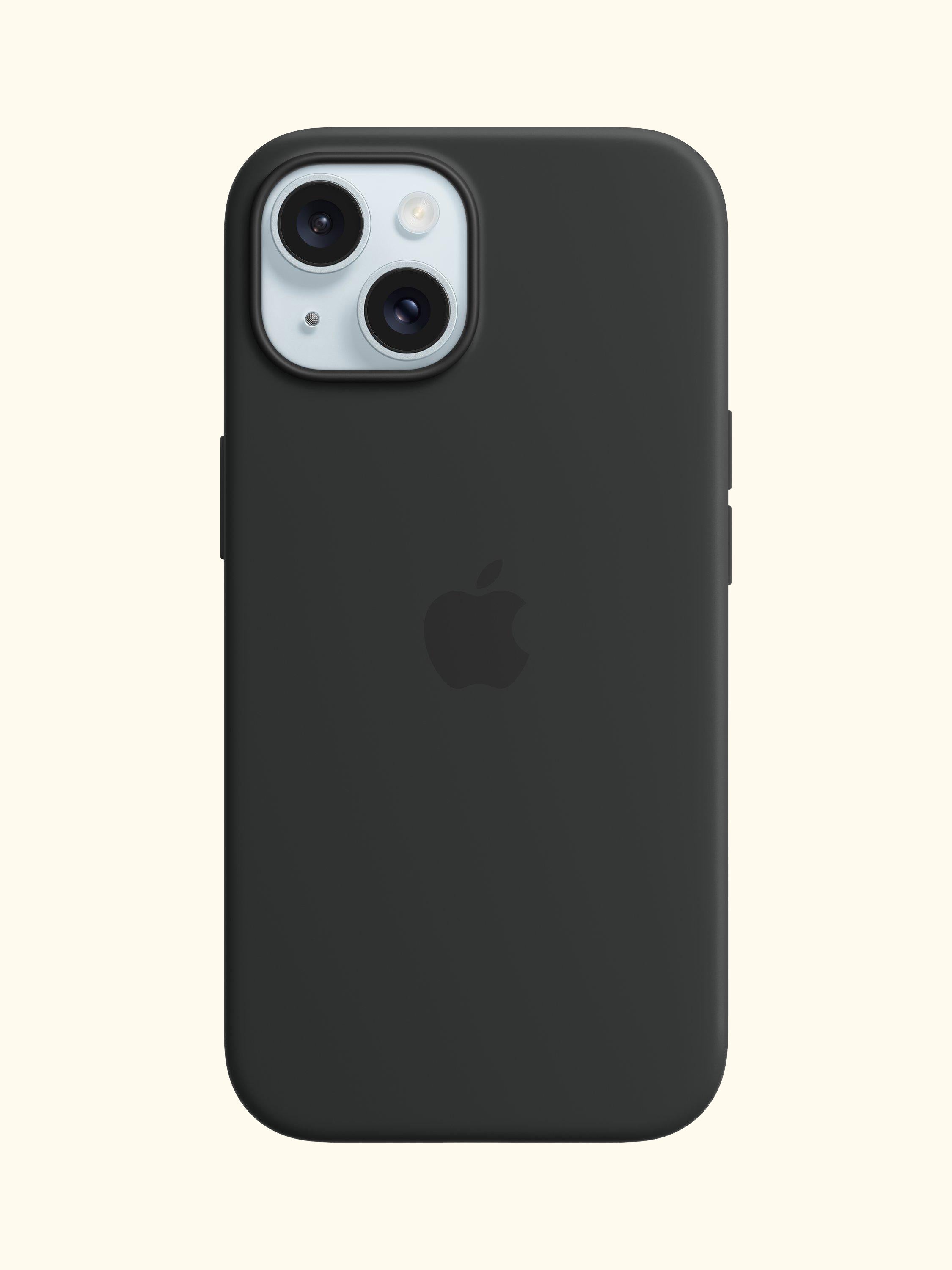 Silicone Case with MagSafe for iPhone 15, Black