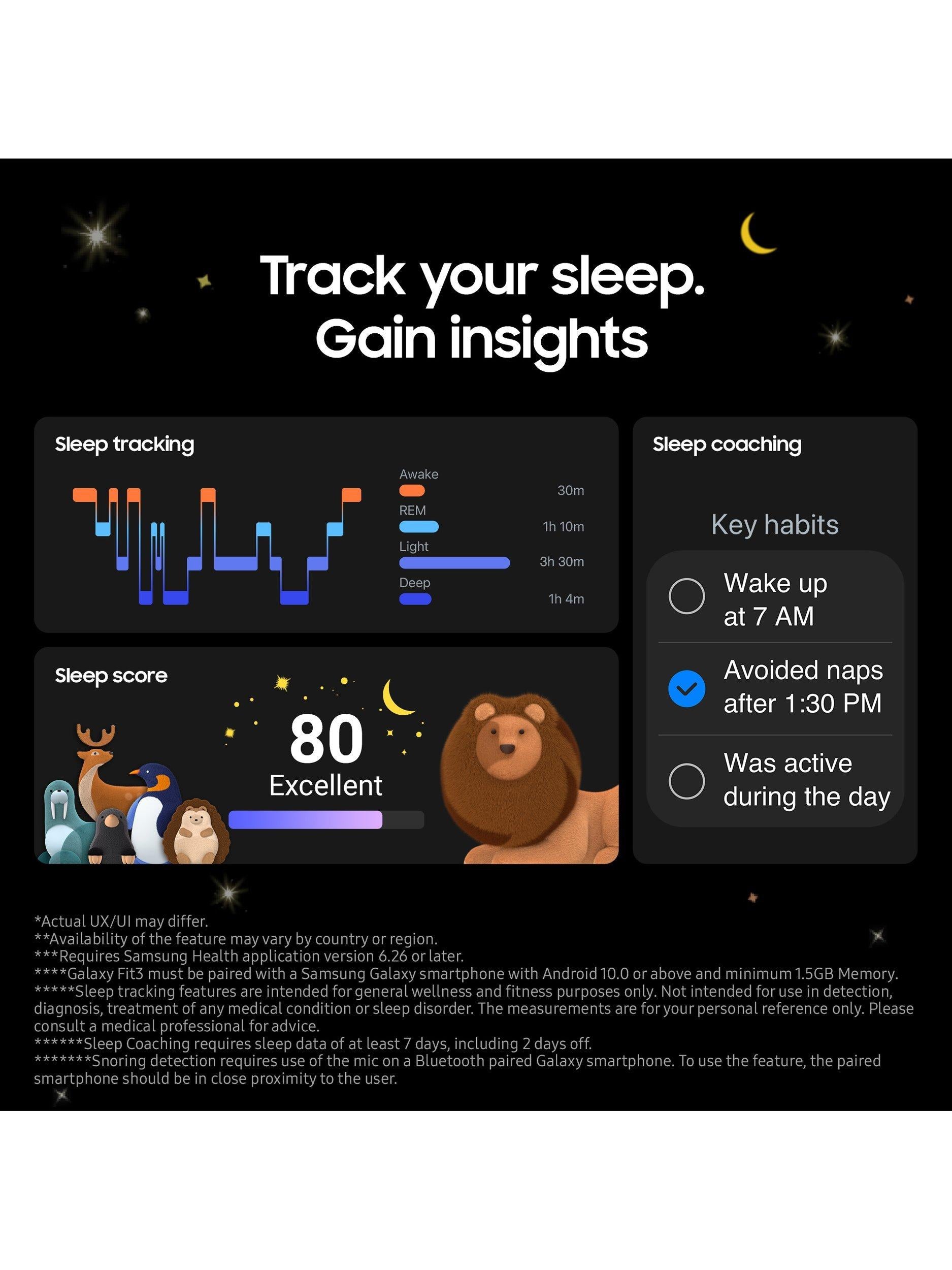 Galaxy Fit3 Health & Fitness Tracker