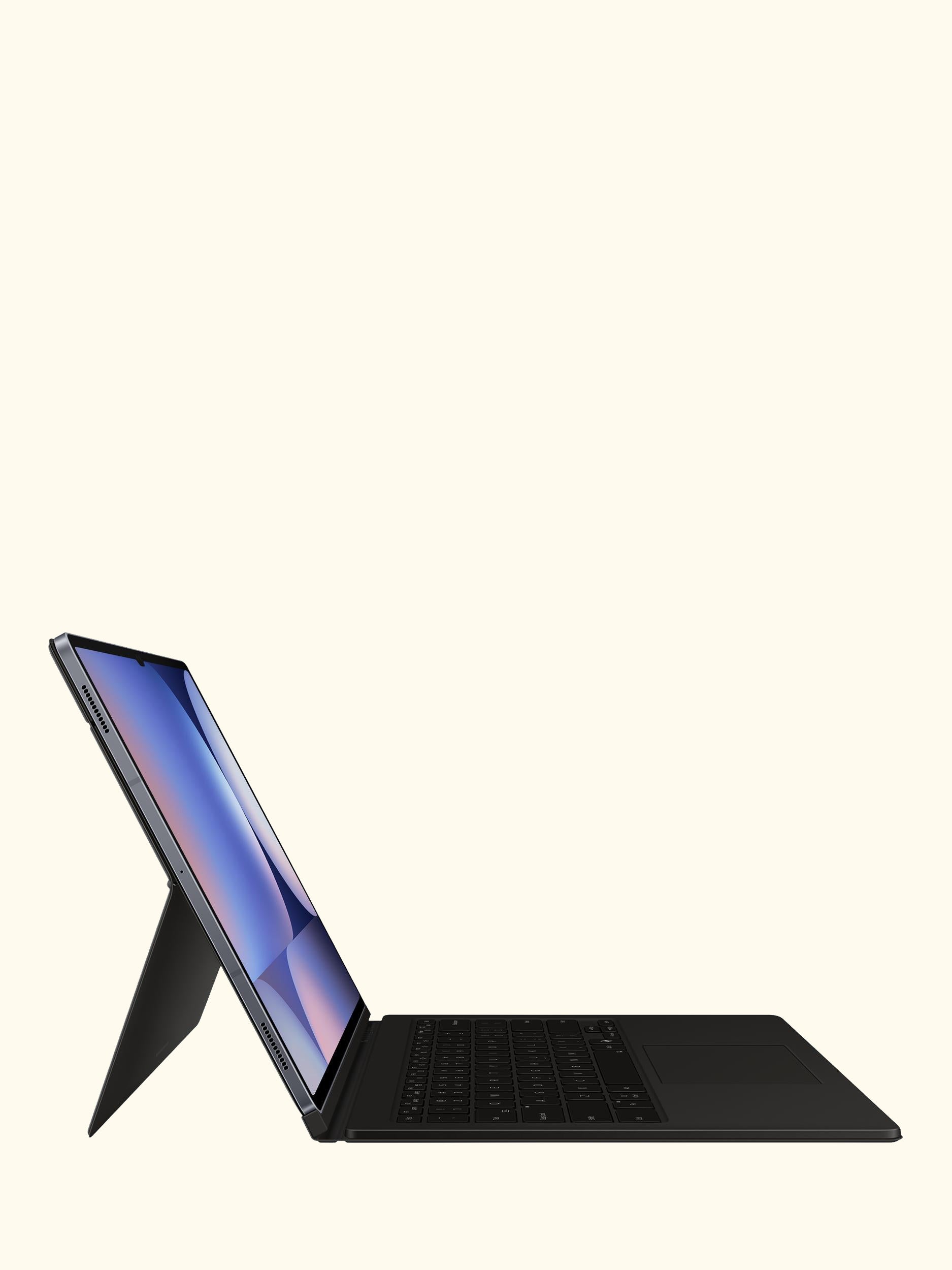AI Book Cover Keyboard with Trackpad for Galaxy Tab S10 Ultra, Black