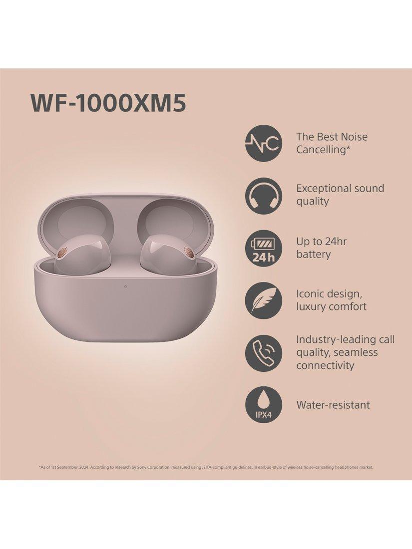 WF-1000XM5 Noise Cancelling True Wireless Bluetooth Sweat & Weather-Resistant In-Ear Headphones with Mic/Remote