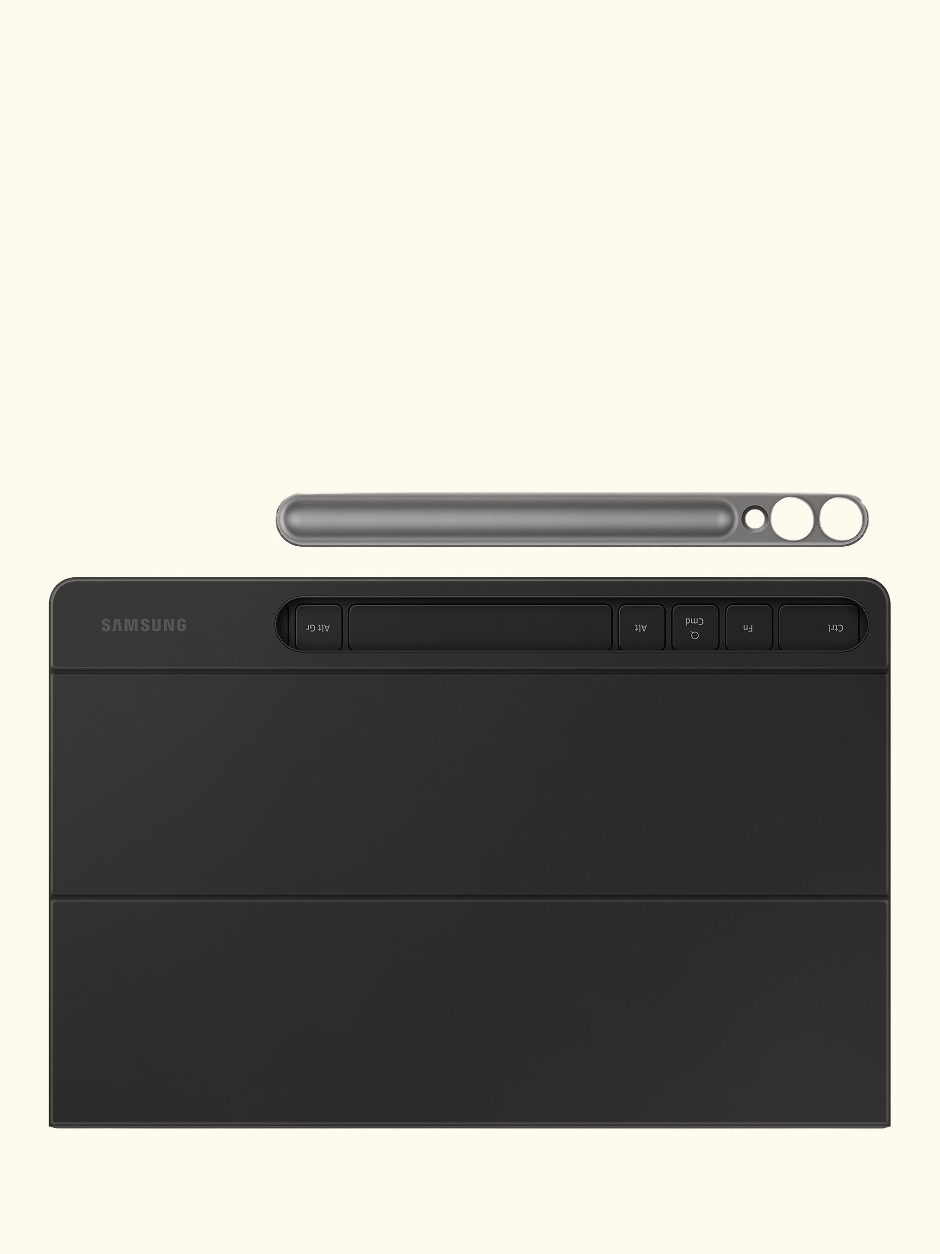 AI Book Cover Keyboard Slim for Galaxy Tab S10+, S9+, S9 FE+, Black
